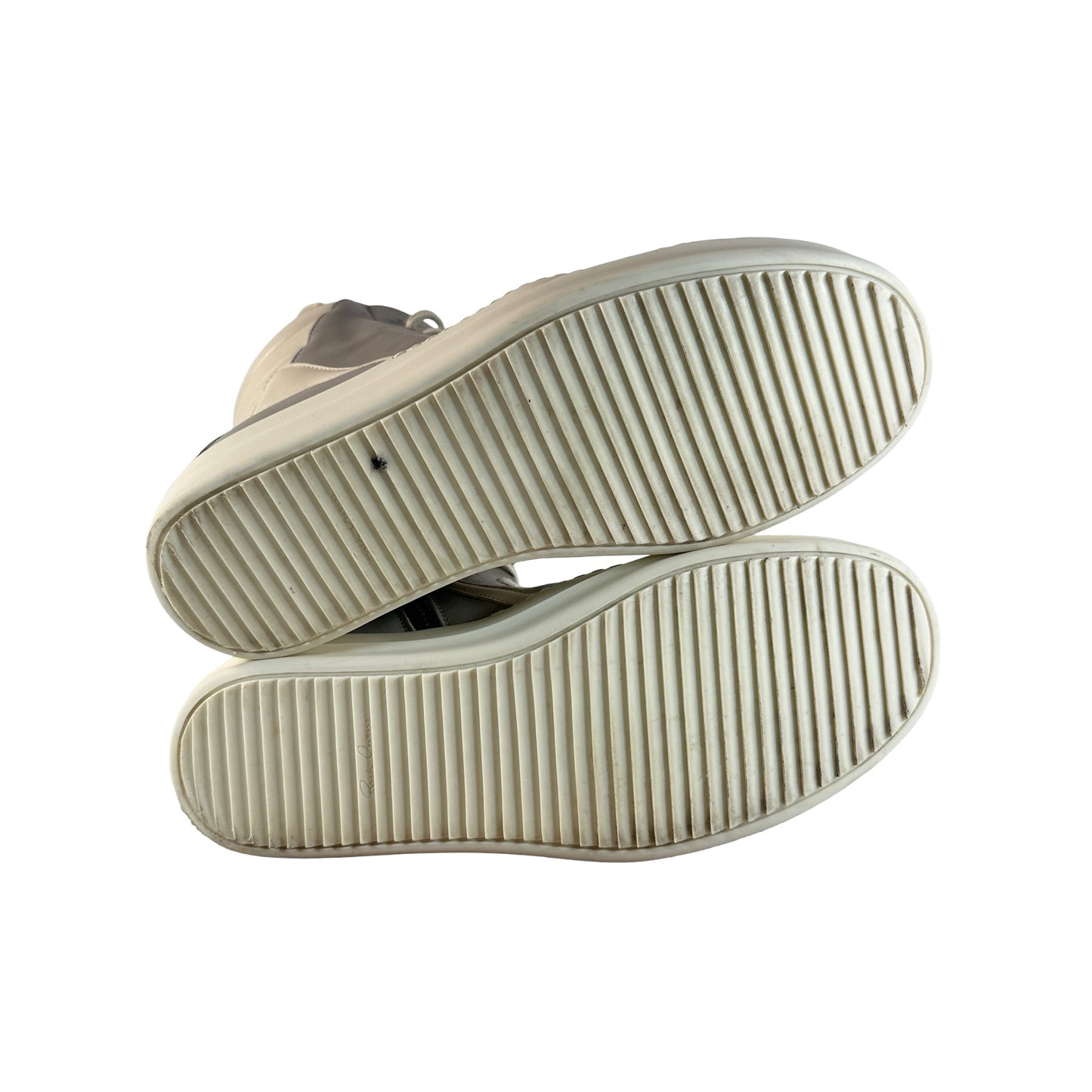 RU01D3894 LCO 811 Rick Owens Lido Geobasket Pearl Milk [USED] - EU 43.5 / 10.5 M (Used)
