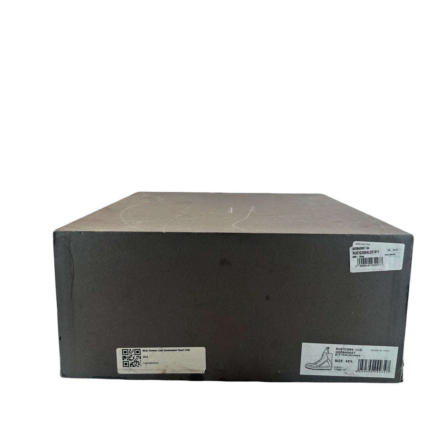 RU01D3894 LCO 811 Rick Owens Lido Geobasket Pearl Milk [USED] - EU 43.5 / 10.5 M (Used)