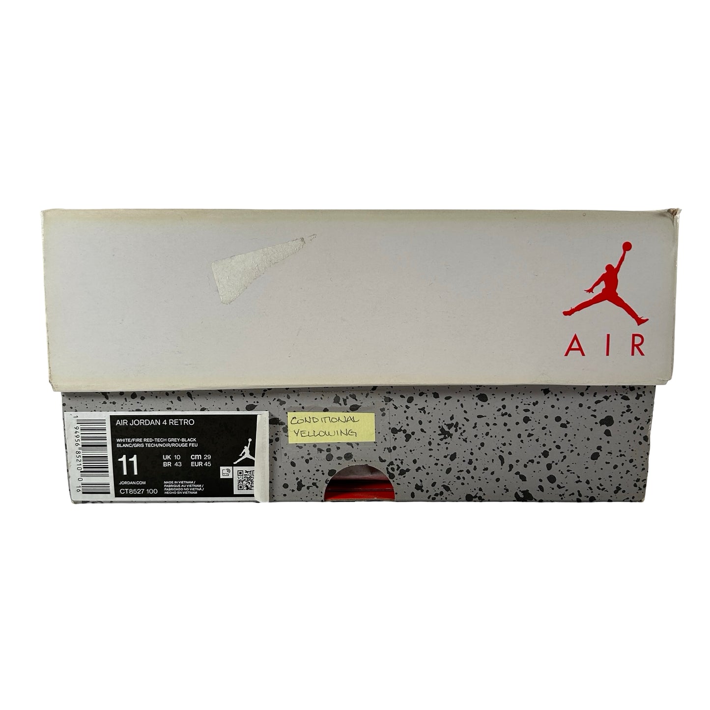 CT8527 100 Jordan 4 Retro White Oreo [CONDITIONAL] - 11 M (Yellowing3)