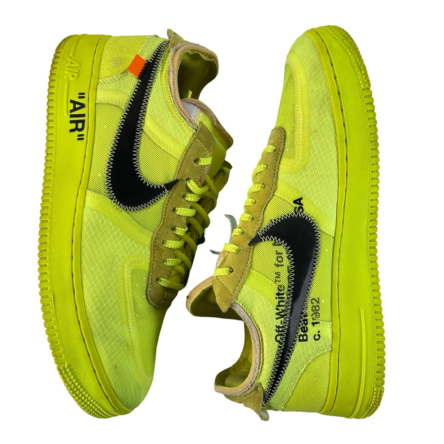 AO4606 700 Nike Air Force 1 Low Off-White Volt [USED] - 11.5 M (Used) (No box)