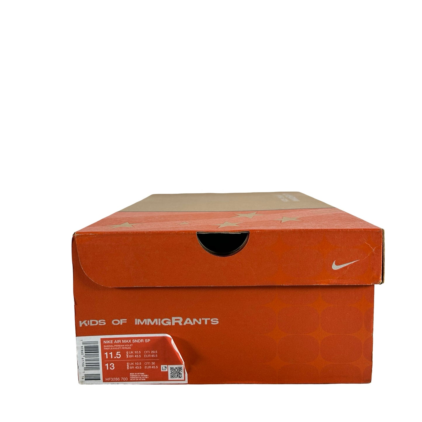 HF3286 700 Nike Air Max Sunder SP Kids of Immigrants Sunrise [USED] - 11.5 M (Used)