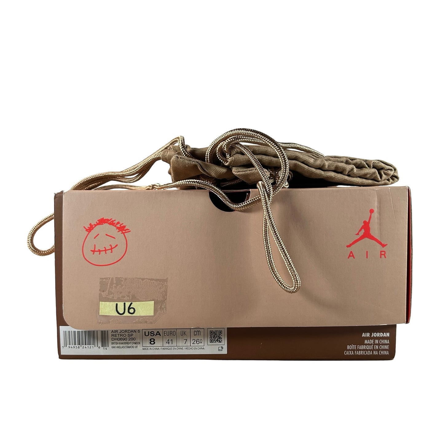 DH0690 200 Jordan 6 Retro Travis Scott British Khaki [USED] - 8 M (Used6)