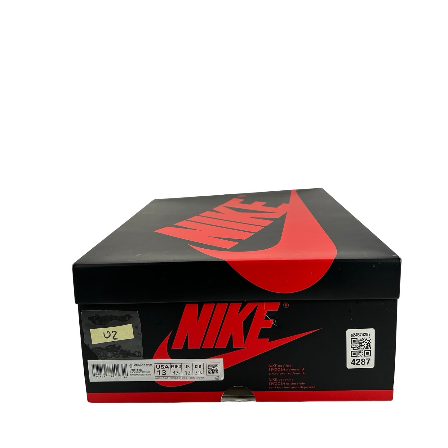 HV6674 067 Jordan 1 Retro High '85 OG Bred (2025) [USED] - 13 M (Used2)