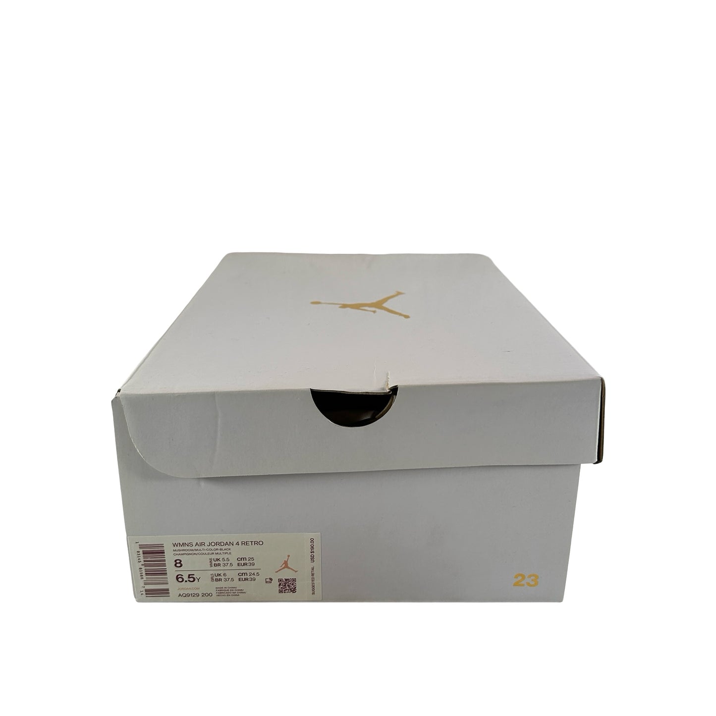 AQ9129 200 Jordan 4 Retro Fossil (Women's) [USED] - 8 W (Used)