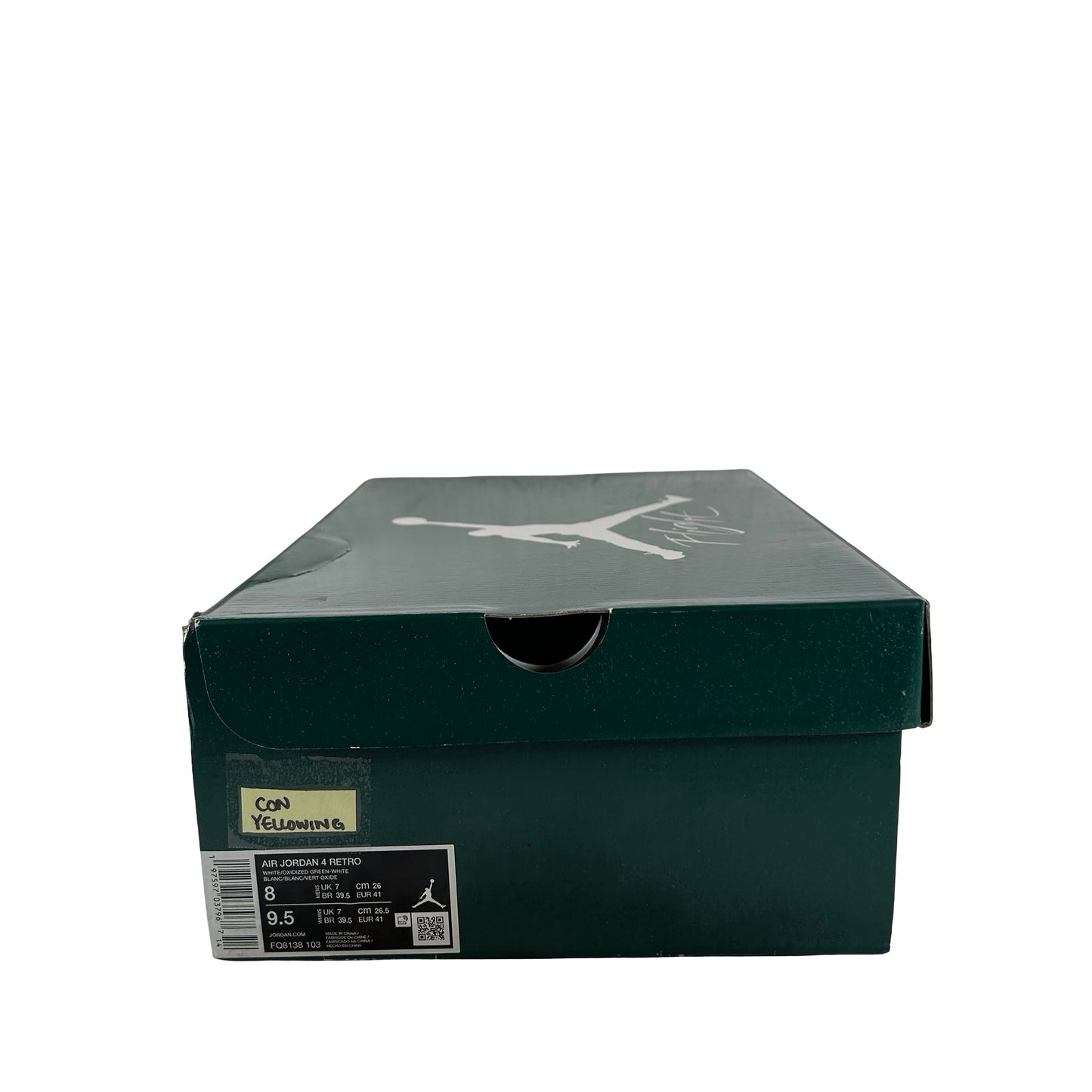 FQ8138 103 Jordan 4 Retro Oxidized Green [CONDITIONAL] - 8 M (Yellowing Along Stitching)