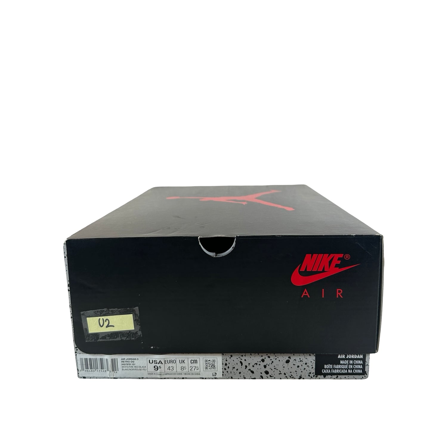 HQ7978 101 Jordan 5 Retro Fire Red Black Tongue (2025) [USED] - 9.5 M (Used2)