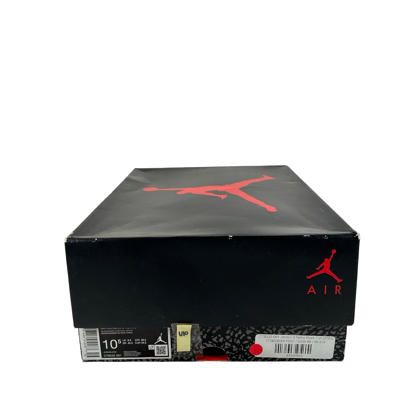 CT8532 001 Jordan 3 Retro Black Cat (2025) [USED] - 10.5 M (Used10)