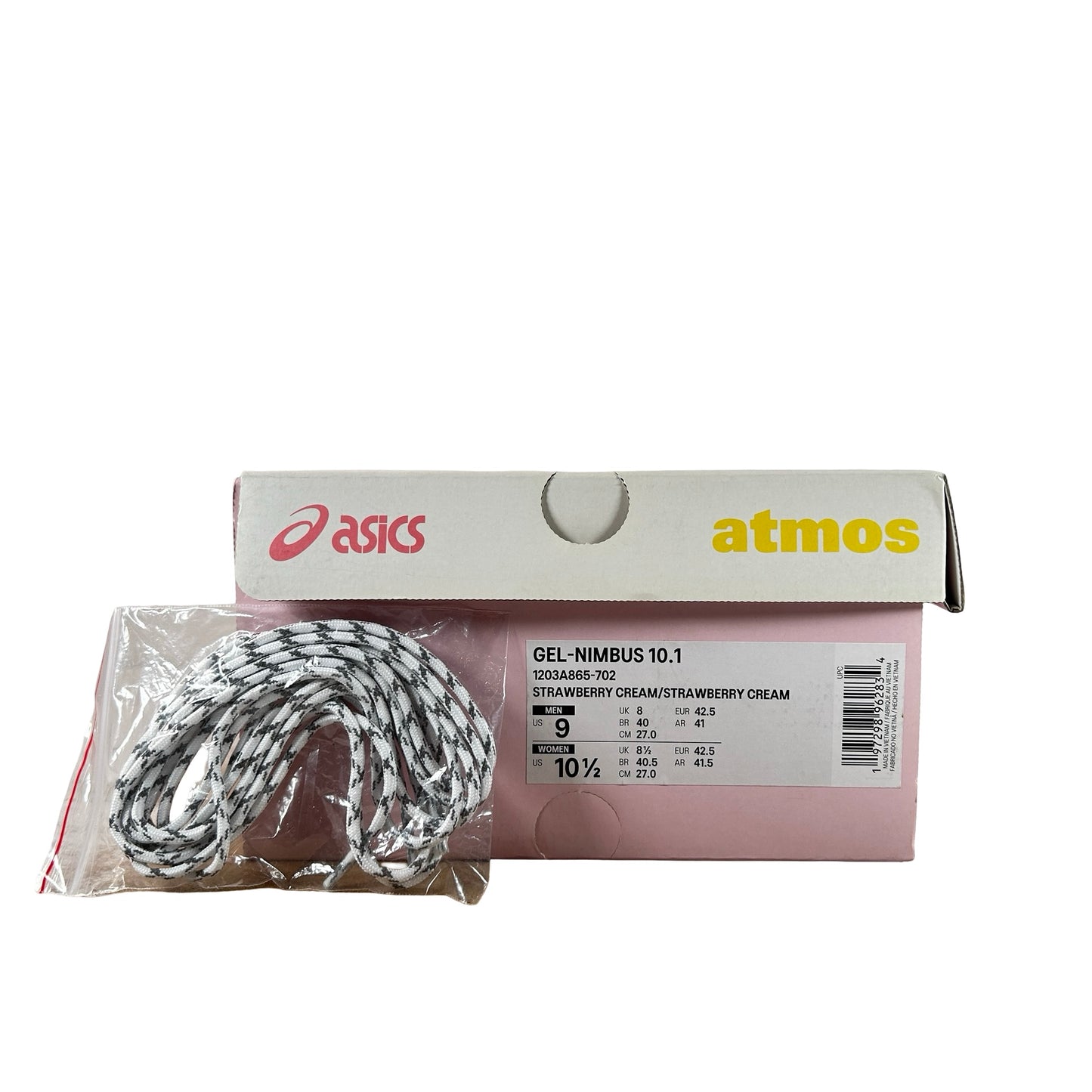1203A865 702 ASICS Gel-Nimbus 10.1 Vandy The Pink x atmos Banana Split Strawberry [USED] - 9 M (Used)