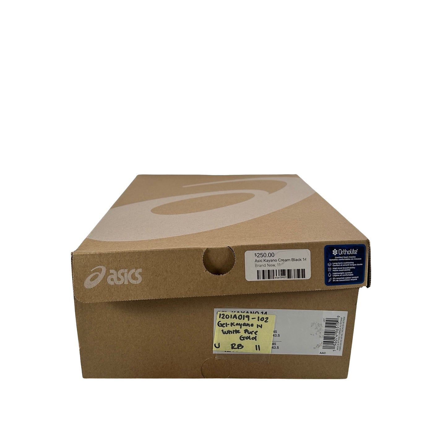 1201A019 102 ASICS Gel-Kayano 14 White Pure Gold [USED] - 11 M (Used) (Replace Box)