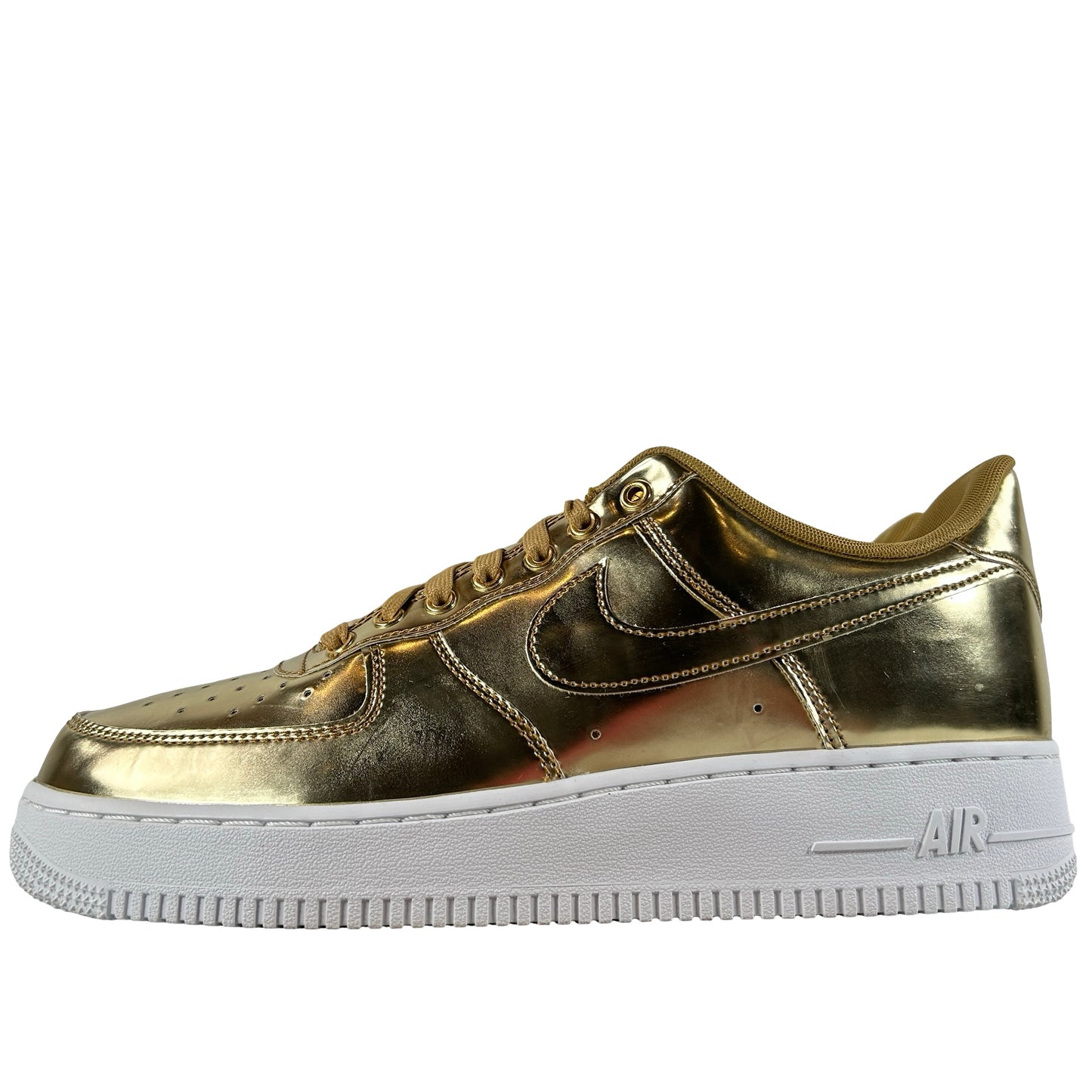 CQ6566 700 Nike Air Force 1 Low Metallic Gold (Women's) [USED] - 10.5W (VNDS) (Replace Box)