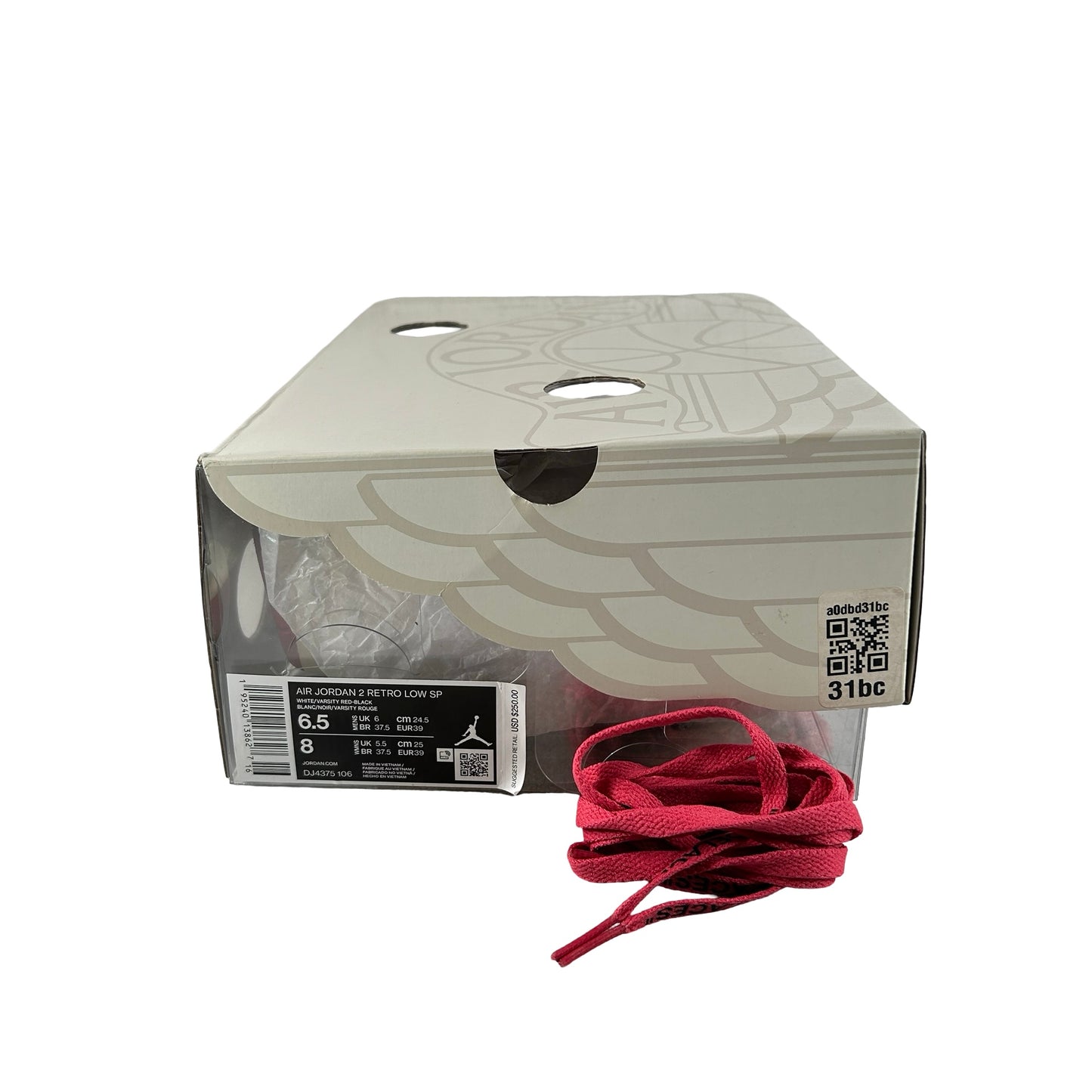 DJ4375 106 Jordan 2 Retro Low SP Off-White White Red [USED] - 6.5 M (Used)