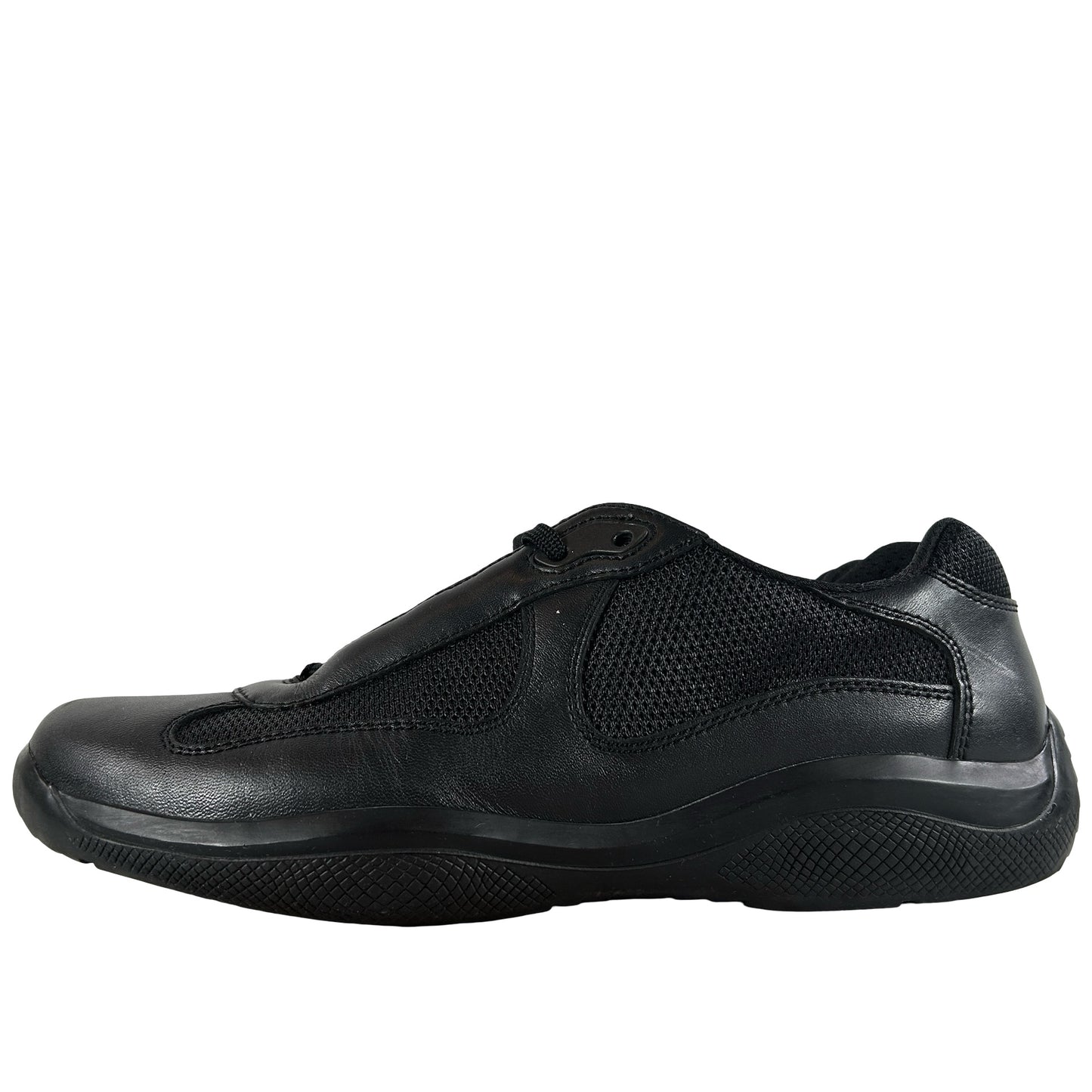4E3400 6GW F0002 Prada Men's America's Cup Sneakers Black [USED] - 5.5 EUR (Used)