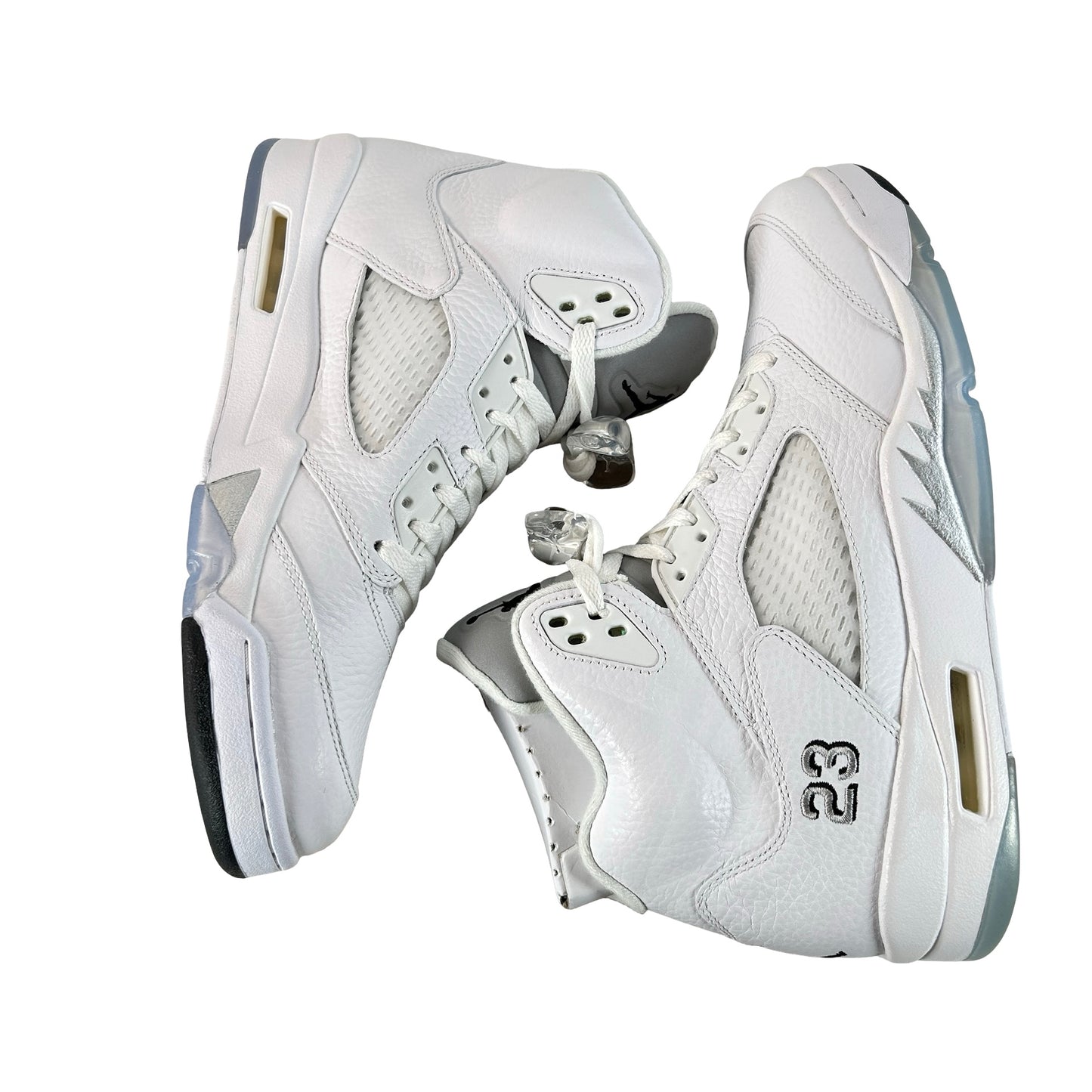 136027 130 Jordan 5 Retro Metallic White (2015) - 11 M (Yellowing) (Replace Box)