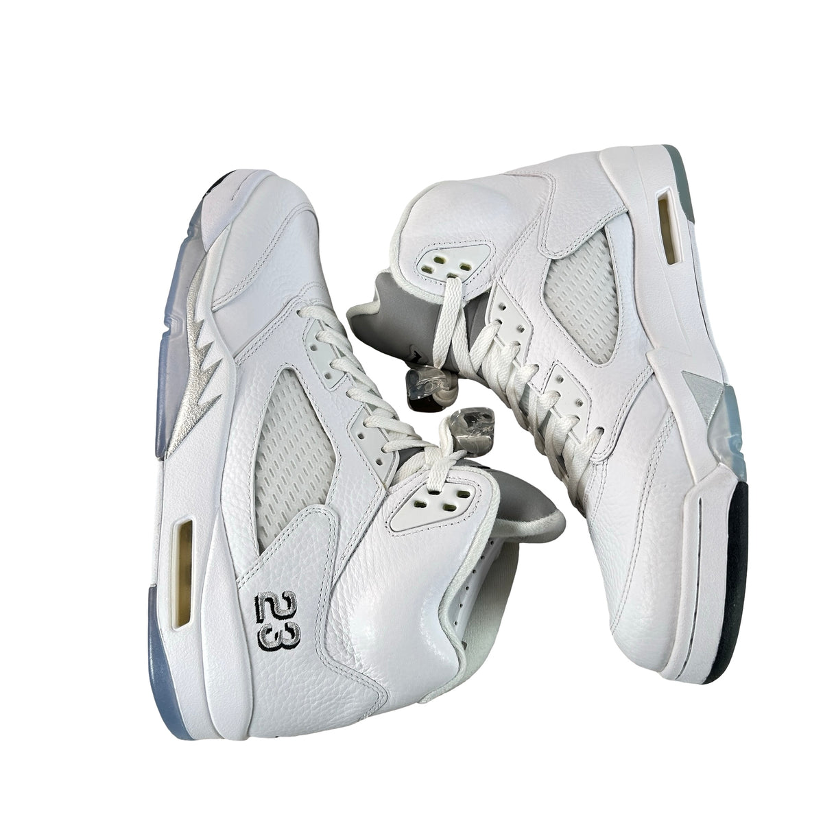 136027 130 Jordan 5 Retro Metallic White (2015) - 11 M (Yellowing) (Replace Box)