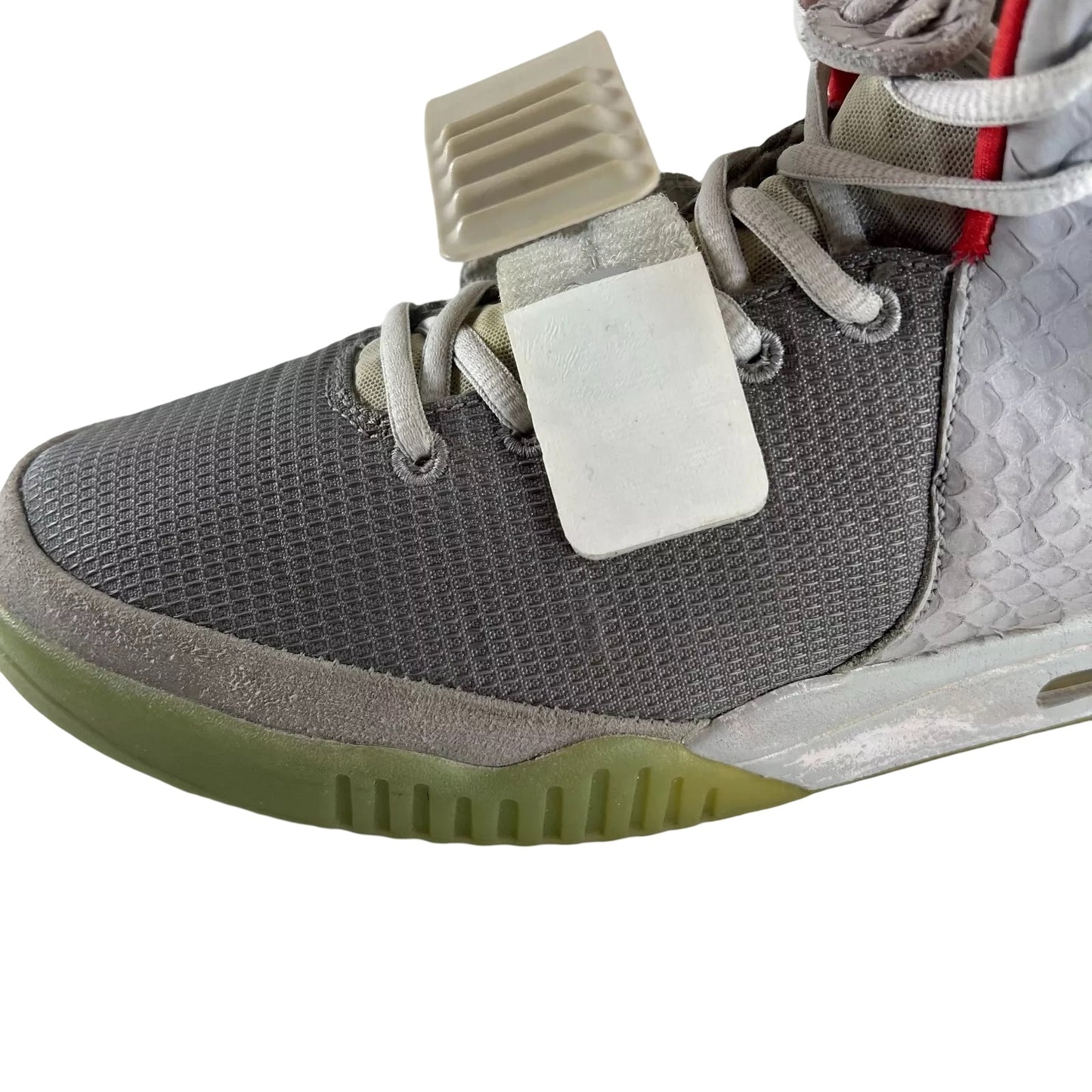 508214 010 Nike Air Yeezy 2 Pure Platinum [USED] - 9 M (Used) (Broken Strap) (Sole Separation)