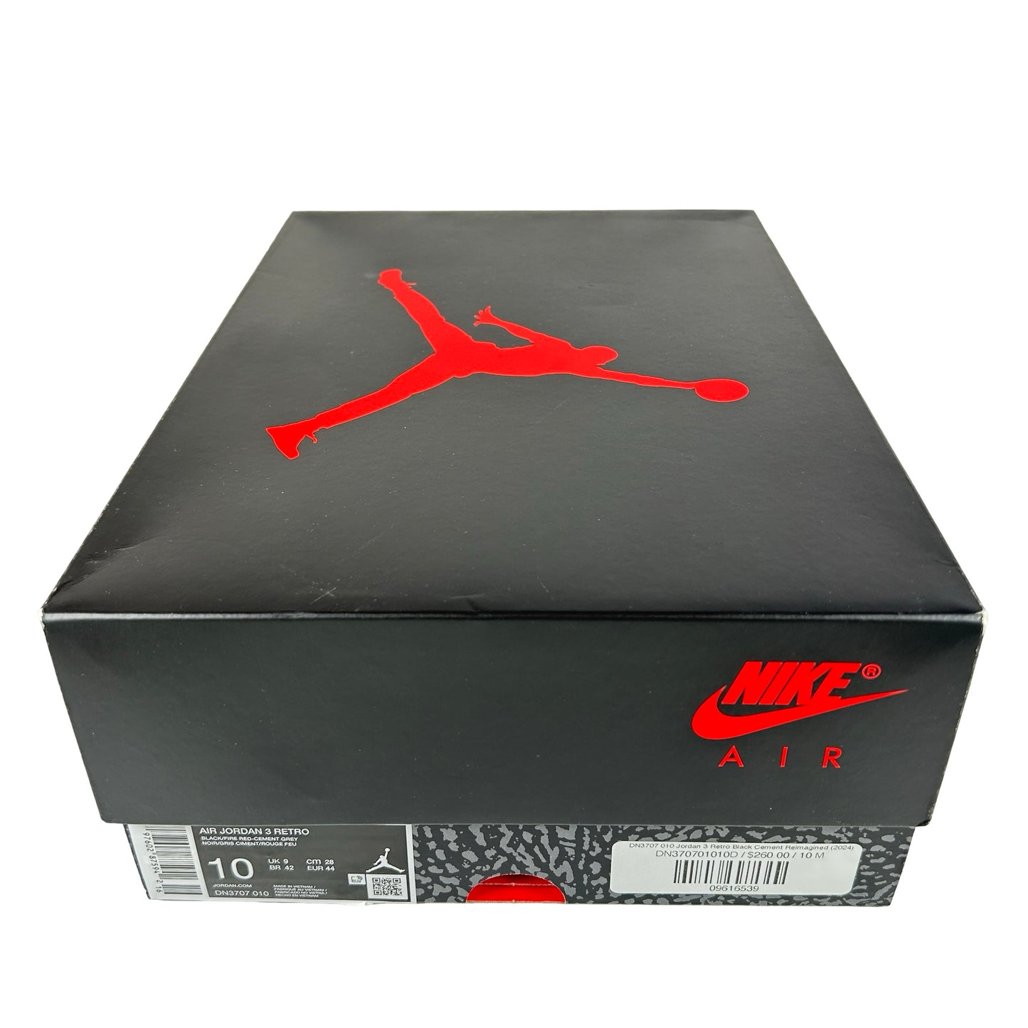 DN3707 010 Jordan 3 Retro Black Cement Reimagined (2024) [USED] - 10 M (Used)