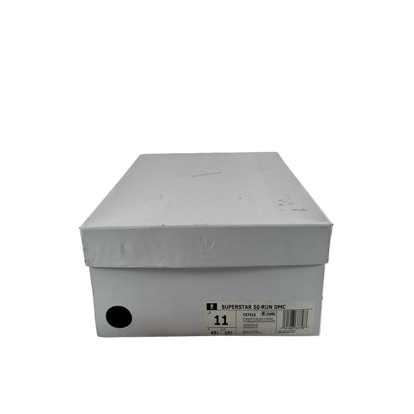 FX7616 adidas Superstar 50 Run DMC White [USED] - 11 M (Used)