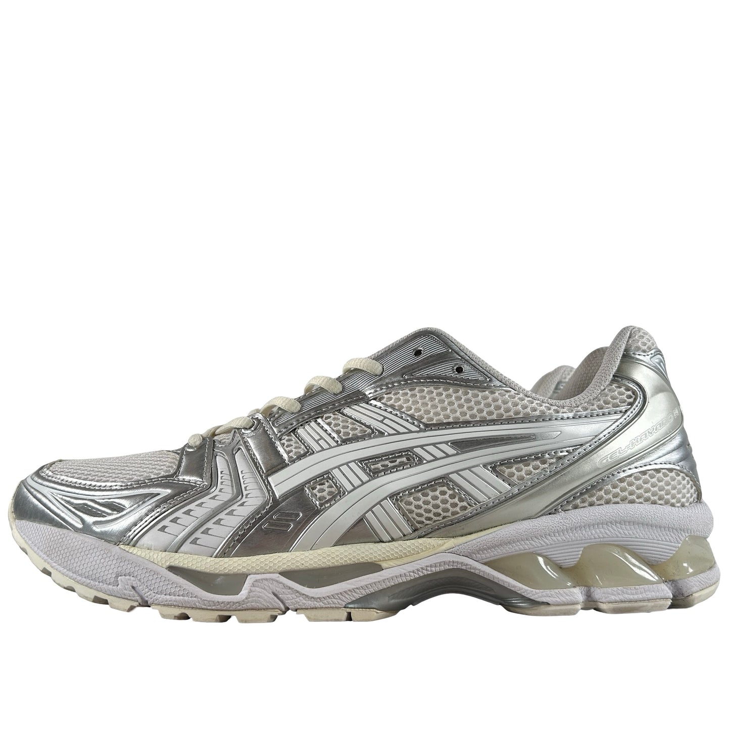1201A457 100 ASICS Gel-Kayano 14 JJJJound Silver White [USED] - 12 M (Used)