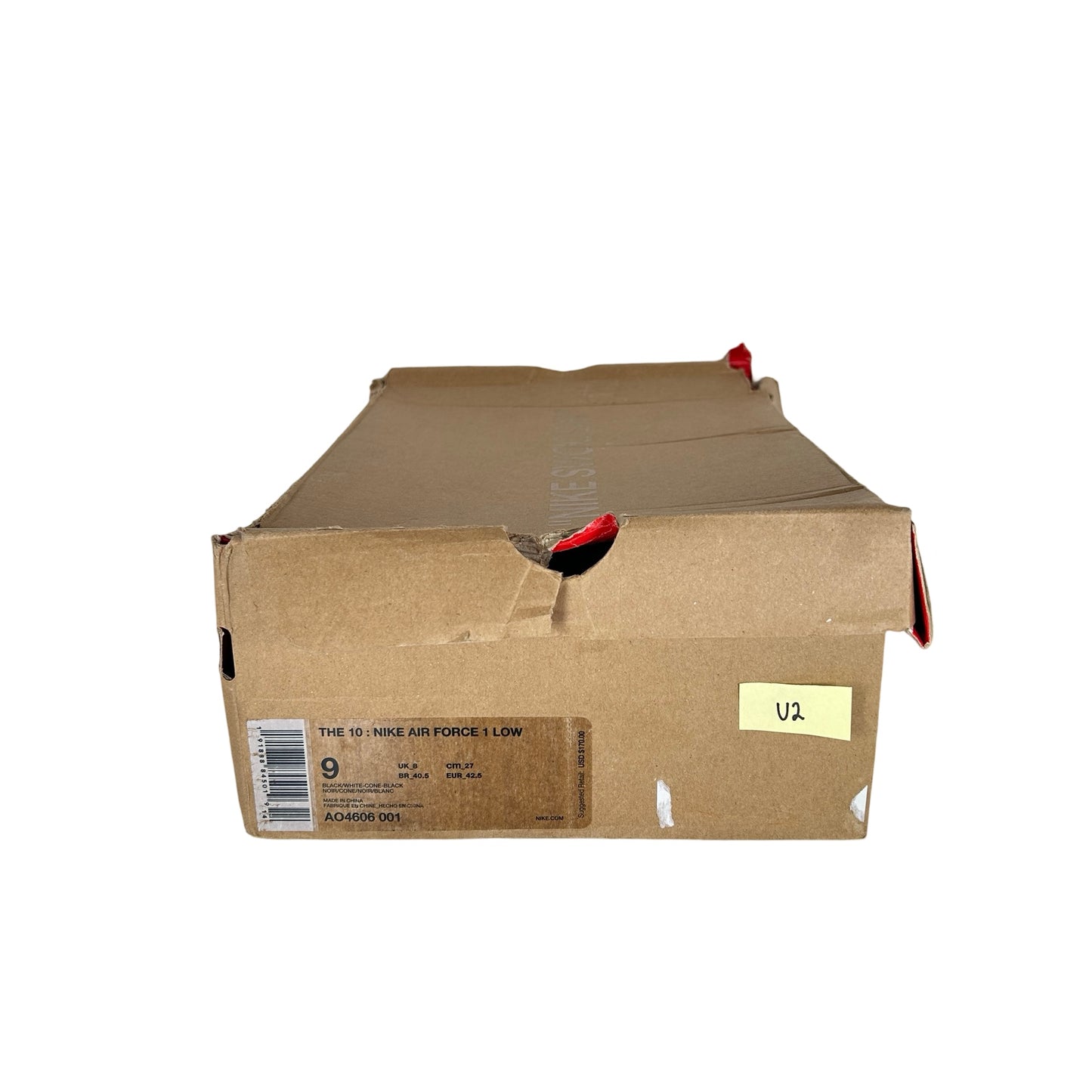 AO4606 001 Nike Air Force 1 Low Off-White Black White [USED] - 9 M (Used2)