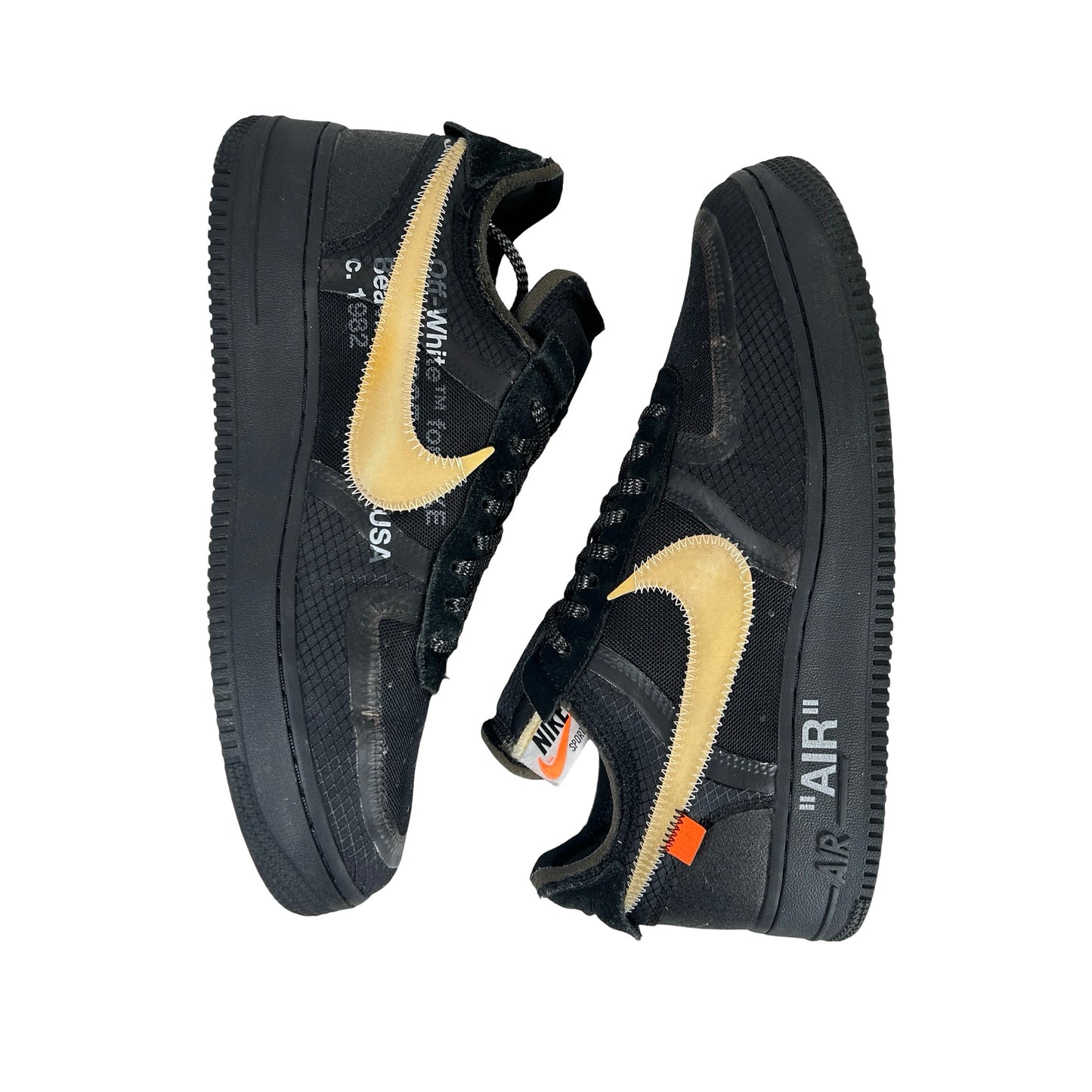 AO4606 001 Nike Air Force 1 Low Off-White Black White [USED] - 9 M (Used2)