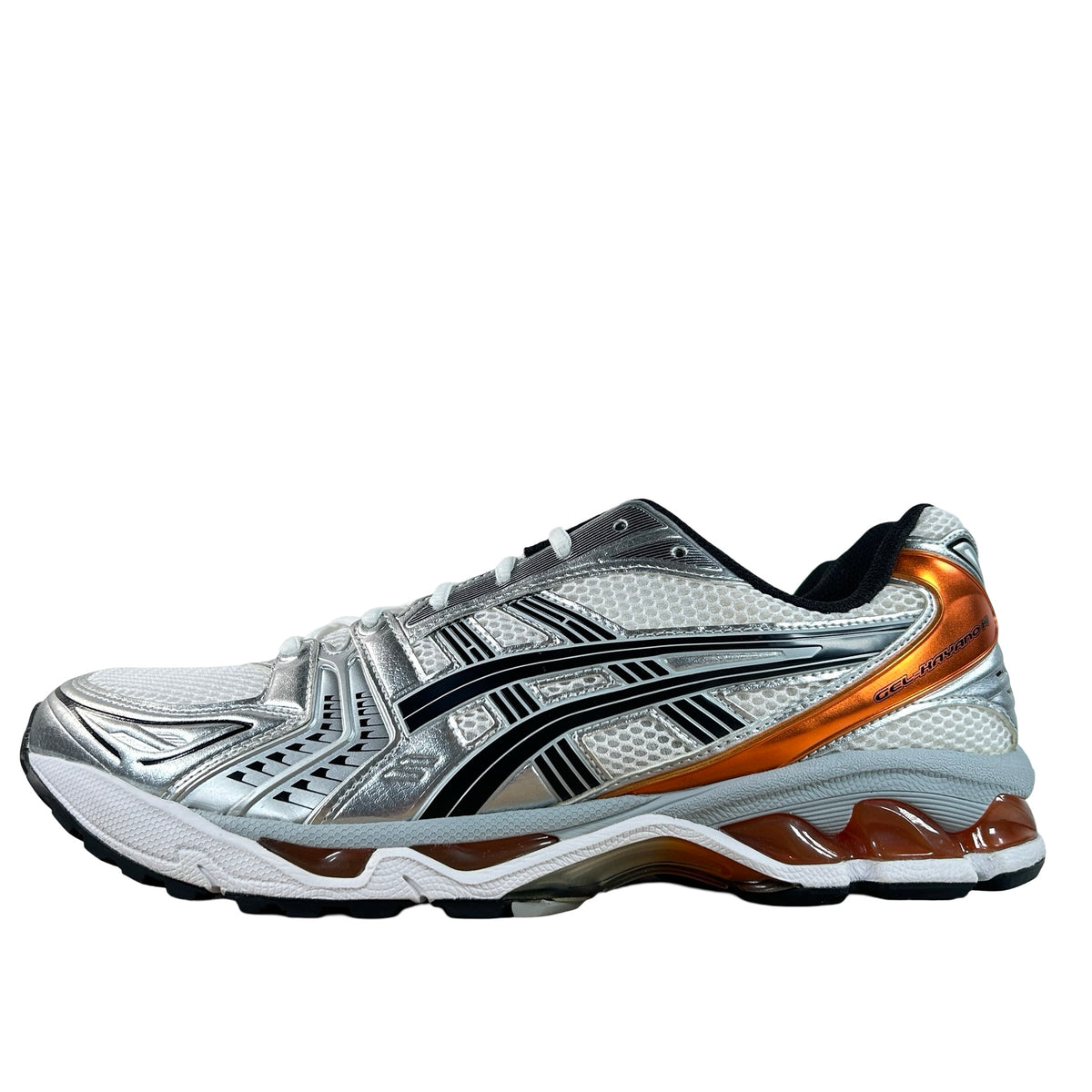 1201A019 109 ASICS Gel-Kayano 14 White Piquant Orange [USED] - 13 M (Used)