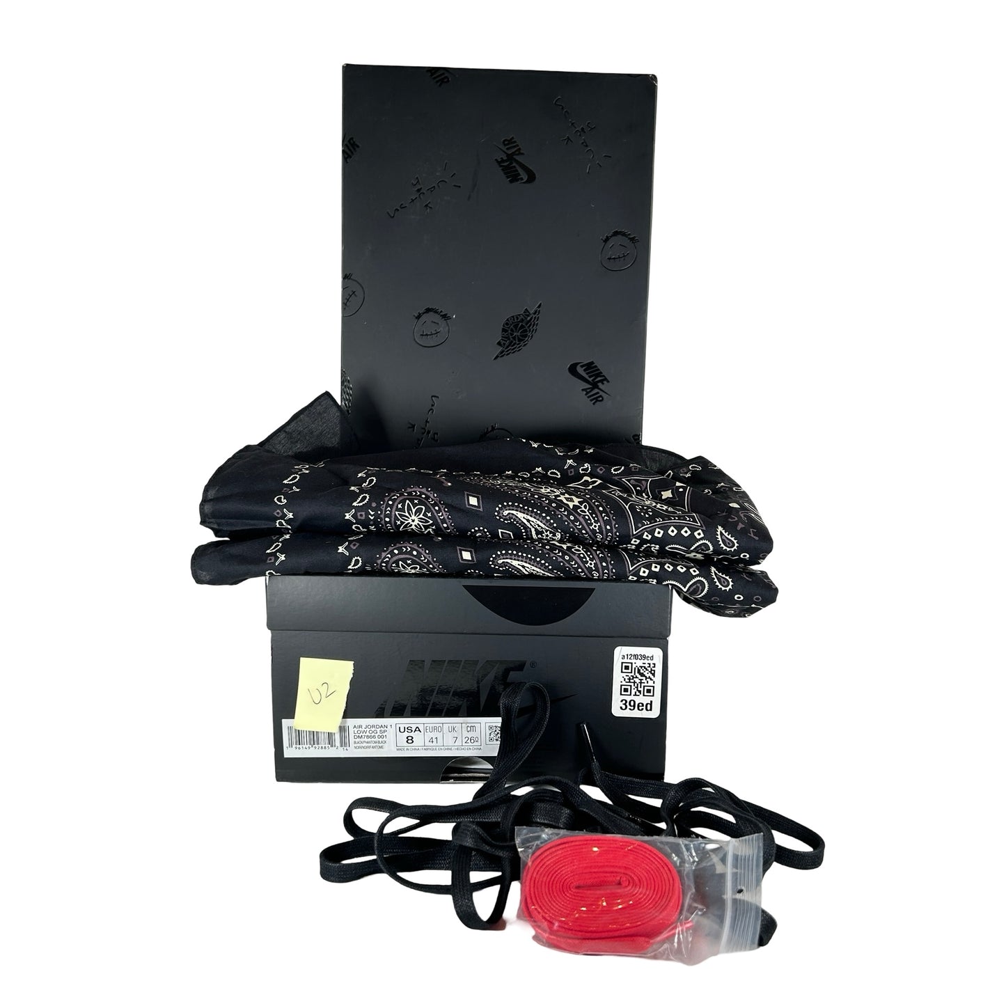 DM7866 001 Jordan 1 Retro Low OG Travis Scott Black Phantom [USED] - 8 M (Used2)