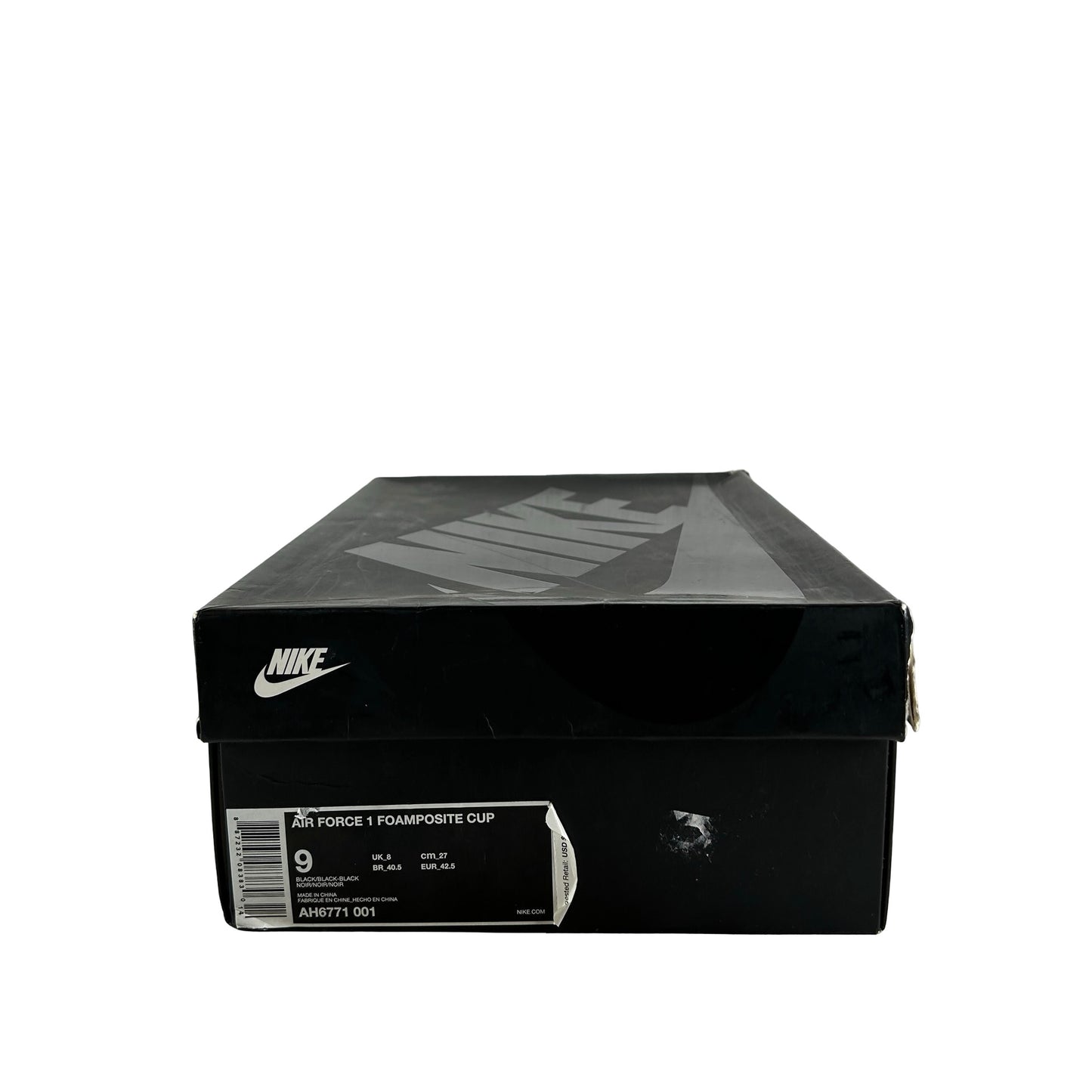 AH6771 001 Nike Air Force 1 Foamposite Cup Triple Black [USED] - 9 M (Used)