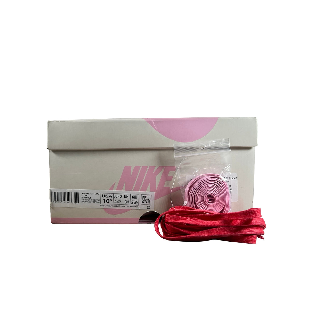 IQ7604 101 Jordan 1 Retro Low OG SP Travis Scott Sail Tropical Pink [USED] - 10.5 M (Used)