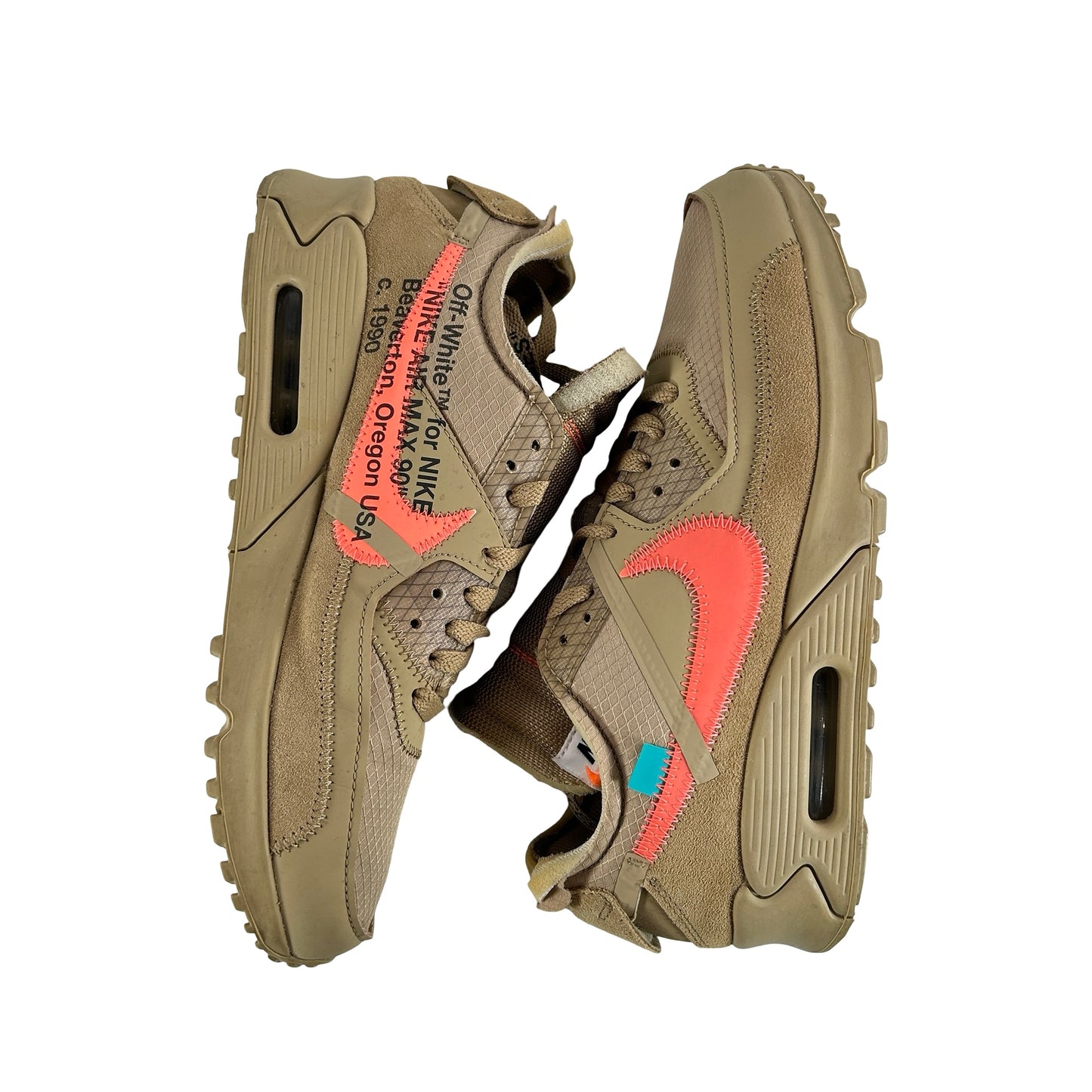 AA7293 200 Nike Air Max 90 Off-White Desert Ore [USED] - 8.5 M (Used)