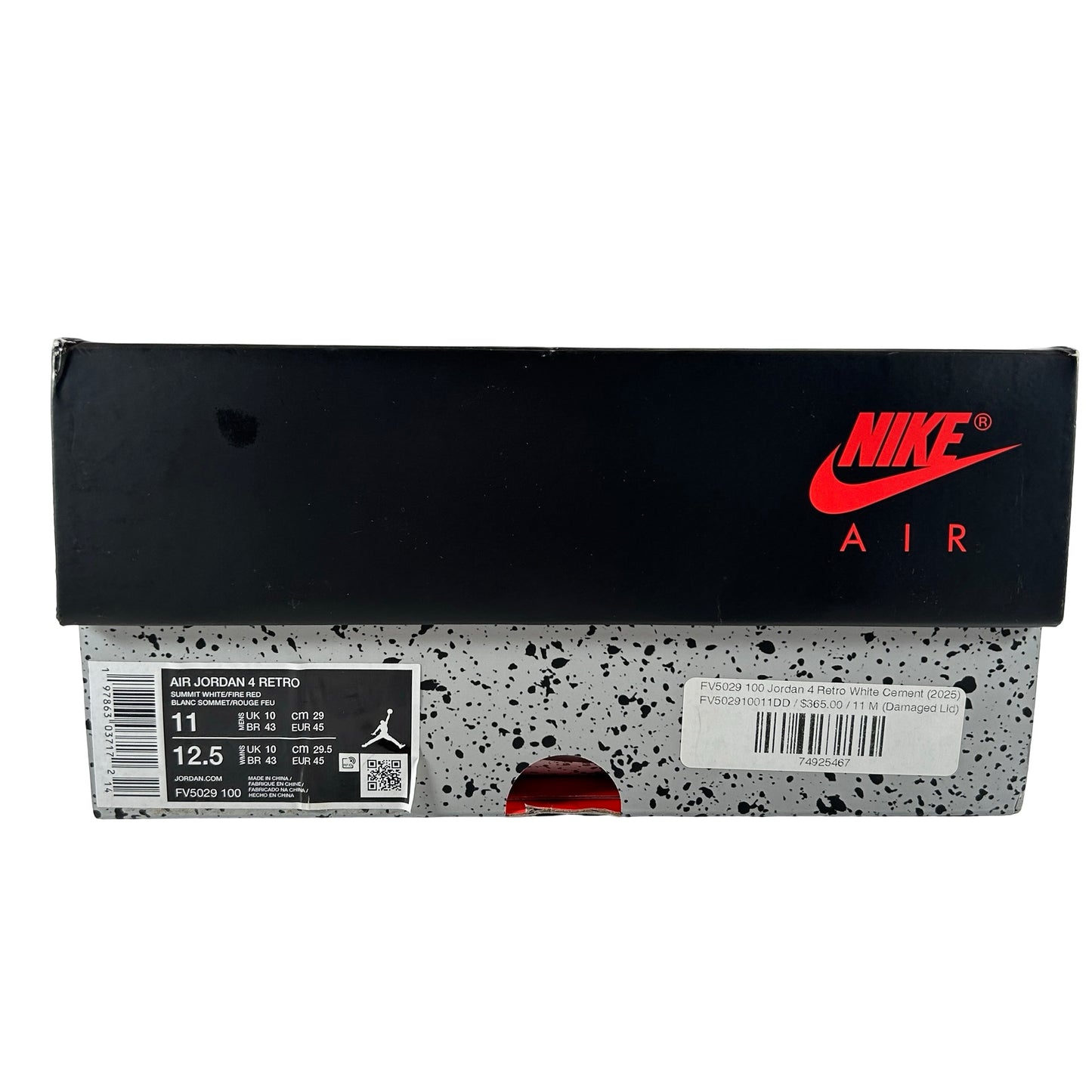 FV5029 100 Jordan 4 Retro White Cement (2025) [USED] - 11 M (Used)