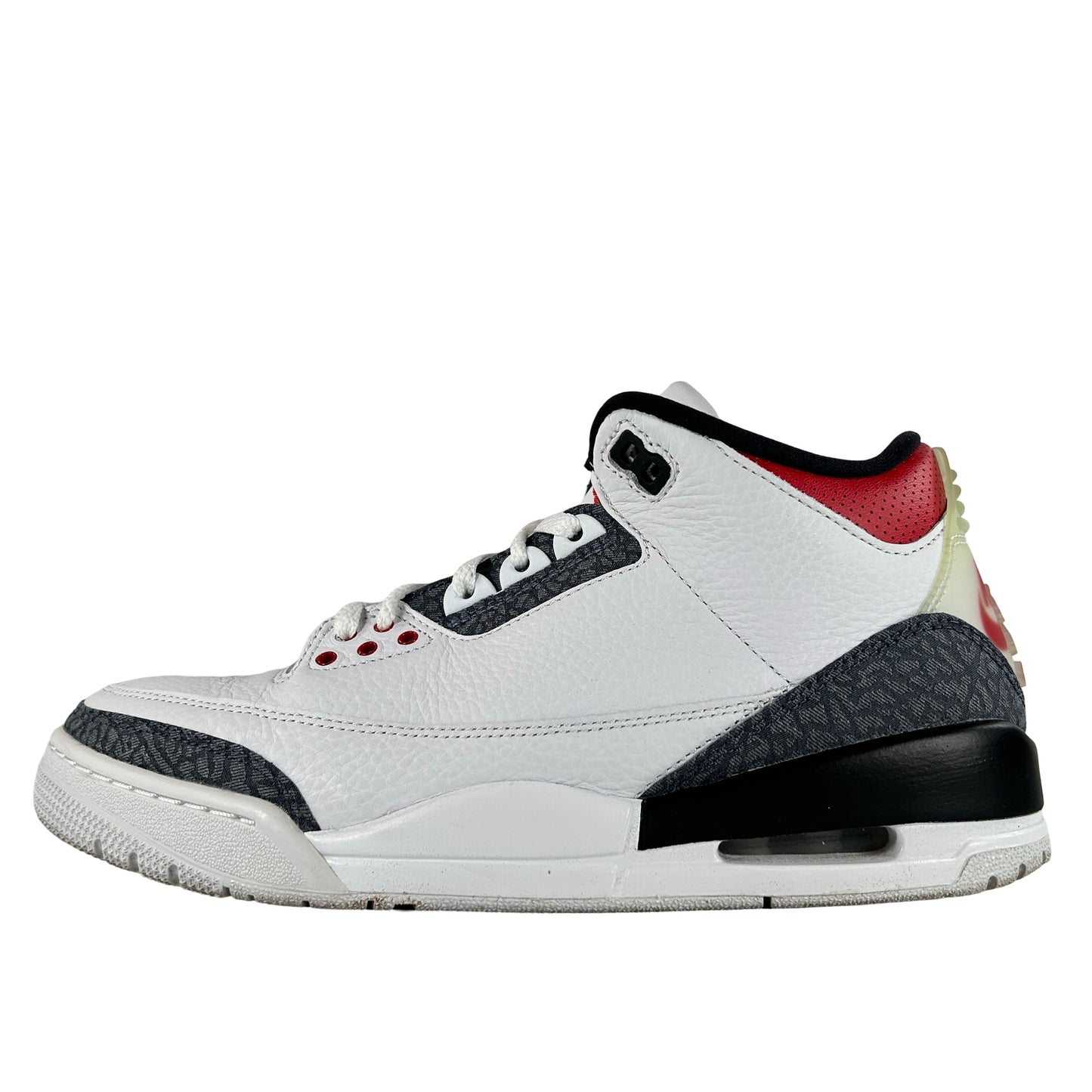 CZ6431 100 Jordan 3 Retro SE Fire Red Denim (2020) [USED] - 9 M (Used)