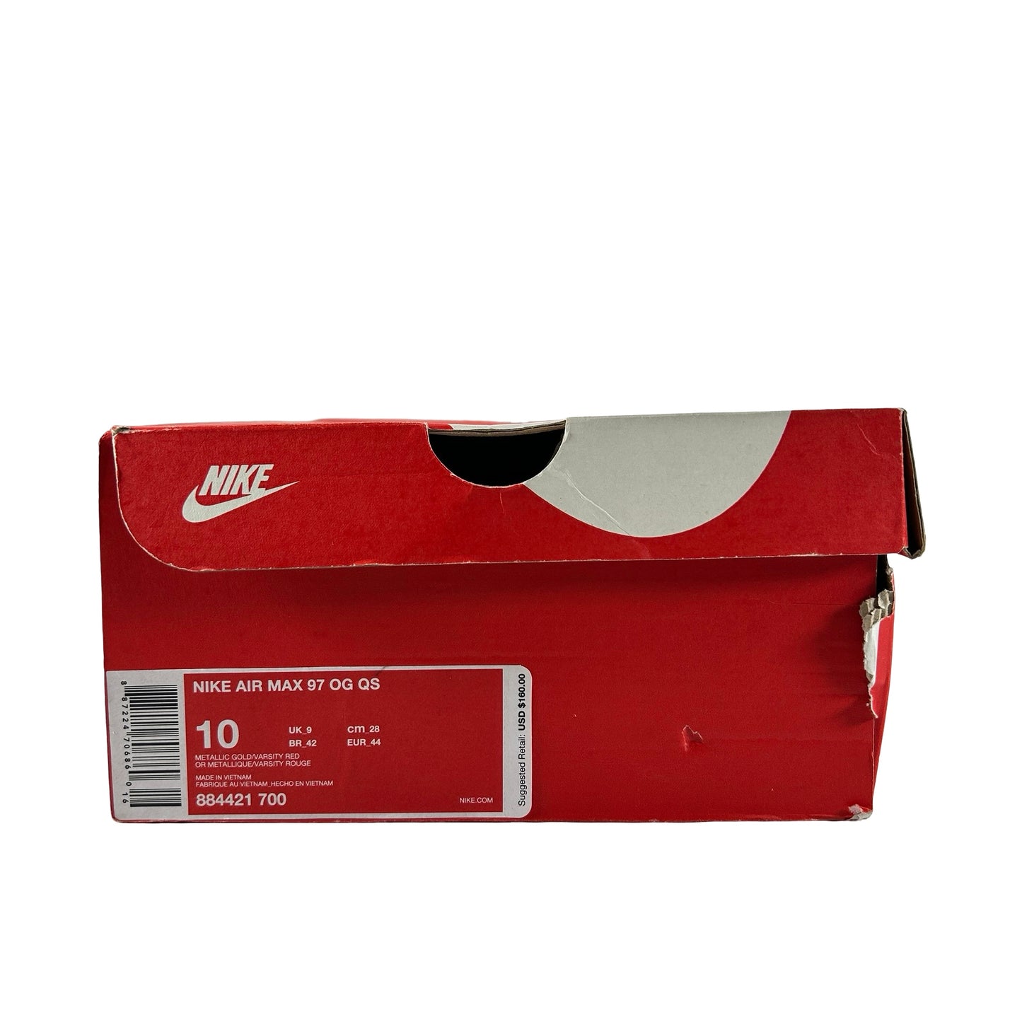 884421 700 Nike Air Max 97 Metallic Gold (2017/2018) [USED] - 10 M (Used)