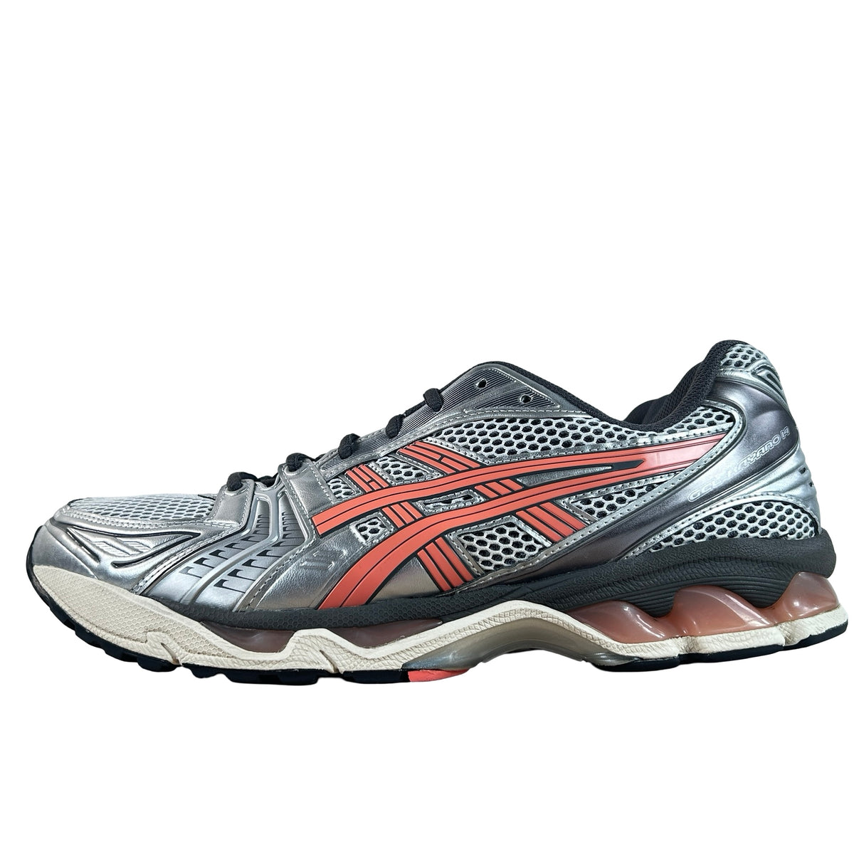 1203A537 250 ASICS Gel-Kayano 14 Oyster White Steeple Grey [USED] - 12 M (Used)