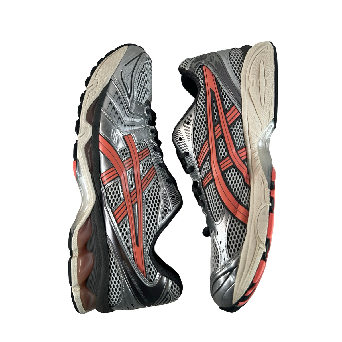 1203A537 250 ASICS Gel-Kayano 14 Oyster White Steeple Grey [USED] - 12 M (Used)