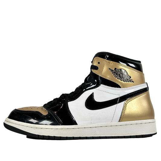 861428 007 Jordan 1 Retro High NRG Patent Gold Toe [USED] - 10.5 M (Used) (No Box)