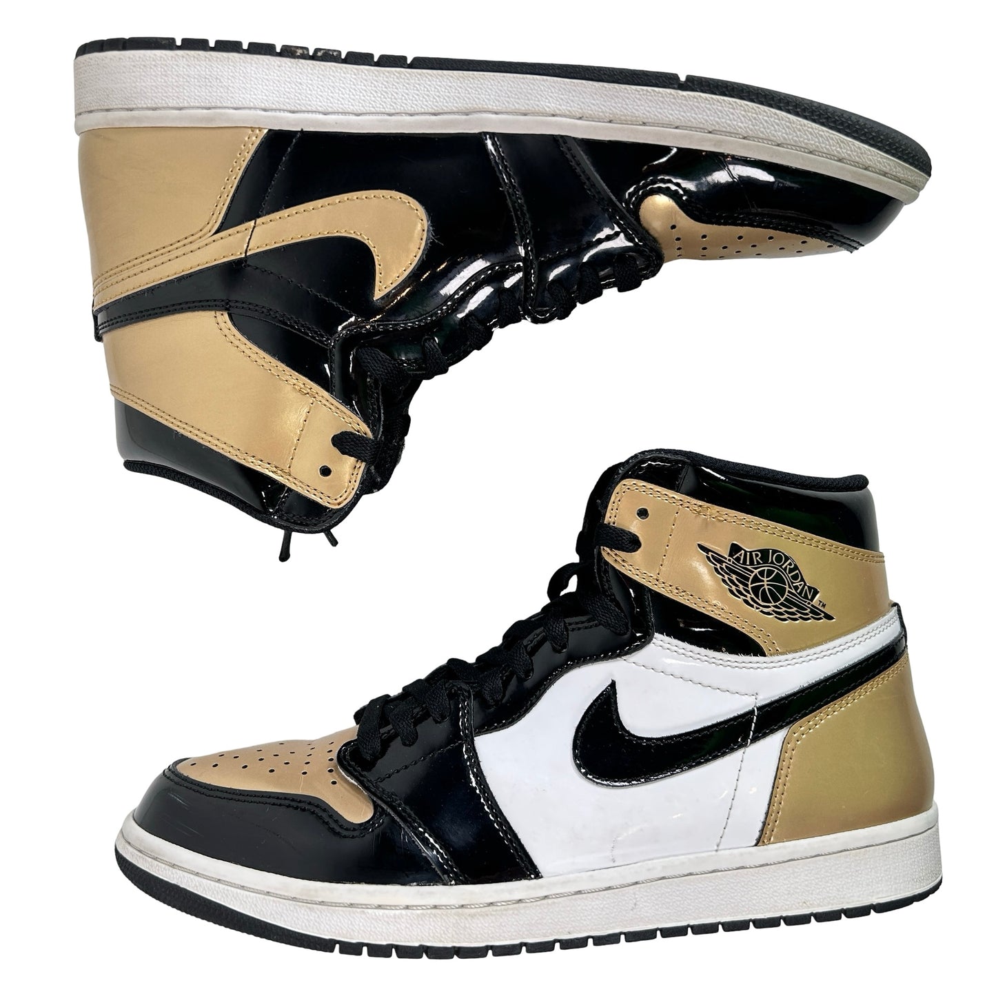 861428 007 Jordan 1 Retro High NRG Patent Gold Toe [USED] - 10.5 M (Used) (No Box)