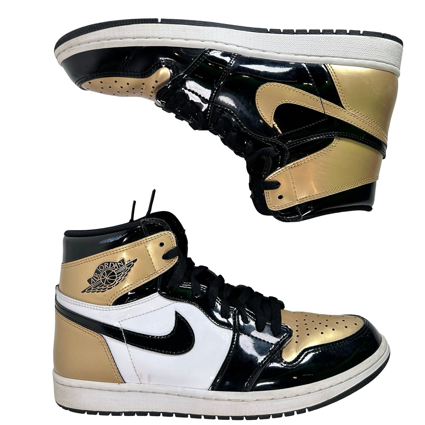 861428 007 Jordan 1 Retro High NRG Patent Gold Toe [USED] - 10.5 M (Used) (No Box)