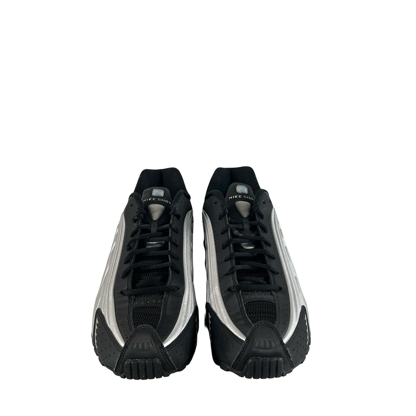 HQ1988 004 Nike Shox R4 Metallic Silver Black Psychic Blue [USED] - 11.5 M (Used)