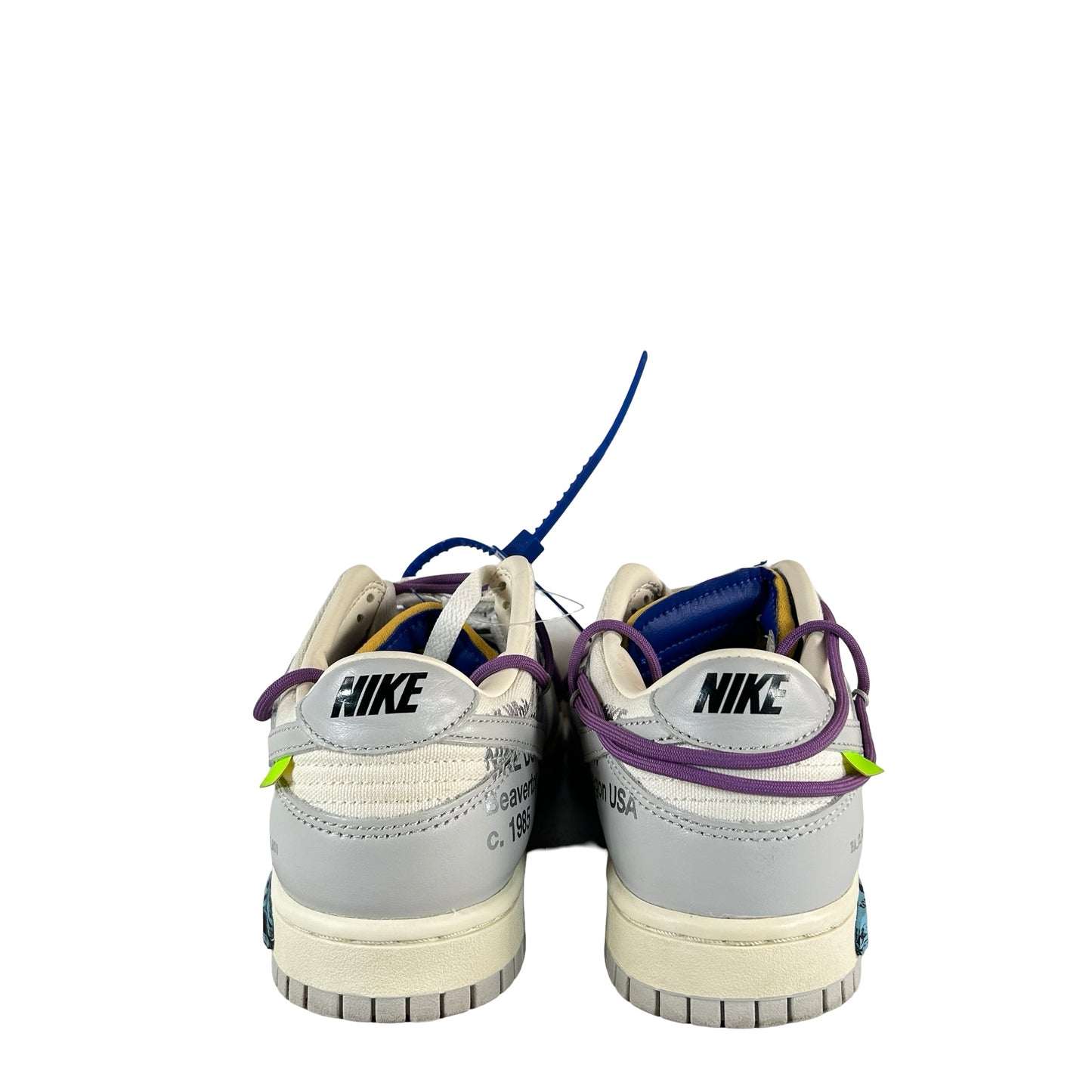 DM1602 107 Nike Dunk Low Off-White Lot 48 [USED] - 8 M (Used) (No Box)