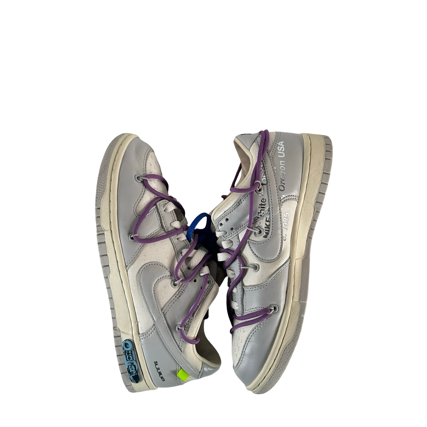 DM1602 107 Nike Dunk Low Off-White Lot 48 [USED] - 8 M (Used) (No Box)