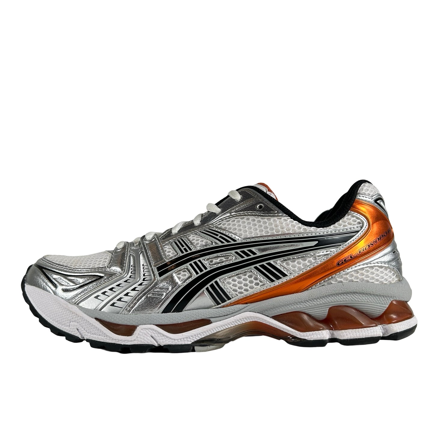 1201A0109 109 ASICS Gel-Kayano 14 White Piquant Orange [USED] - 9 M (Used)