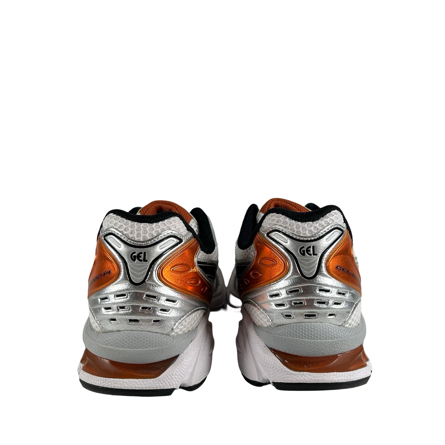1201A0109 109 ASICS Gel-Kayano 14 White Piquant Orange [USED] - 9 M (Used)