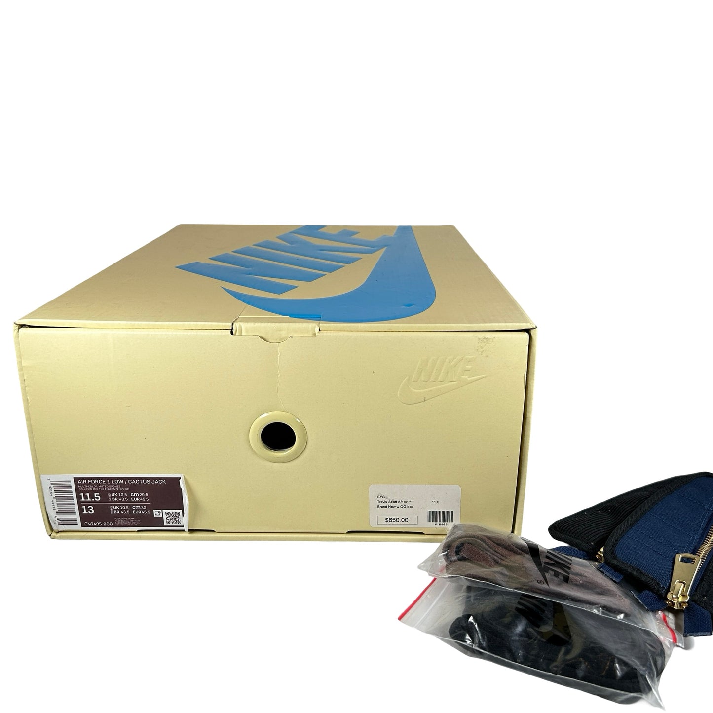 CN2405 900 Nike Air Force 1 Low Travis Scott Cactus Jack [USED] - 11.5 M (Used)