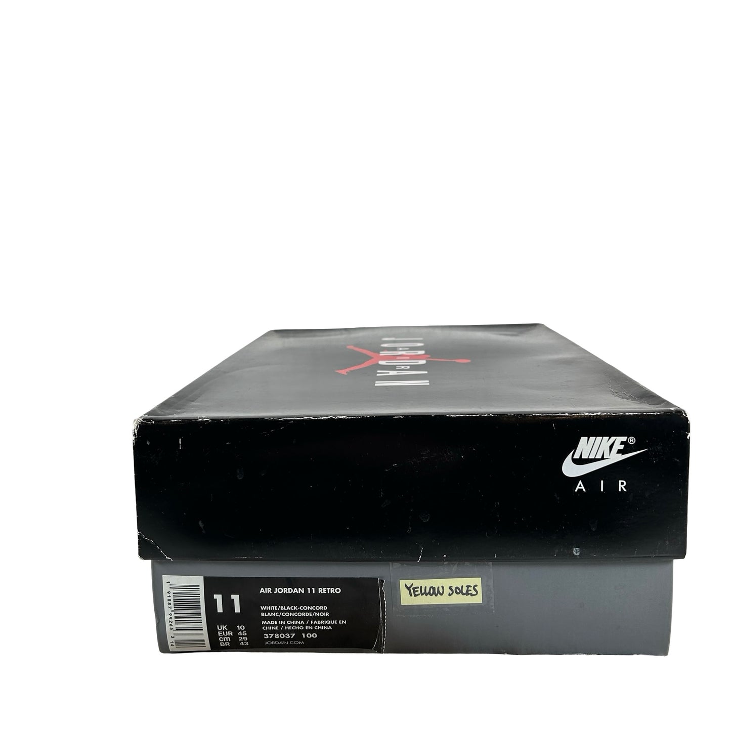 378037 100 Air Jordan 11 Concord - 11 M (Yellowing Soles)