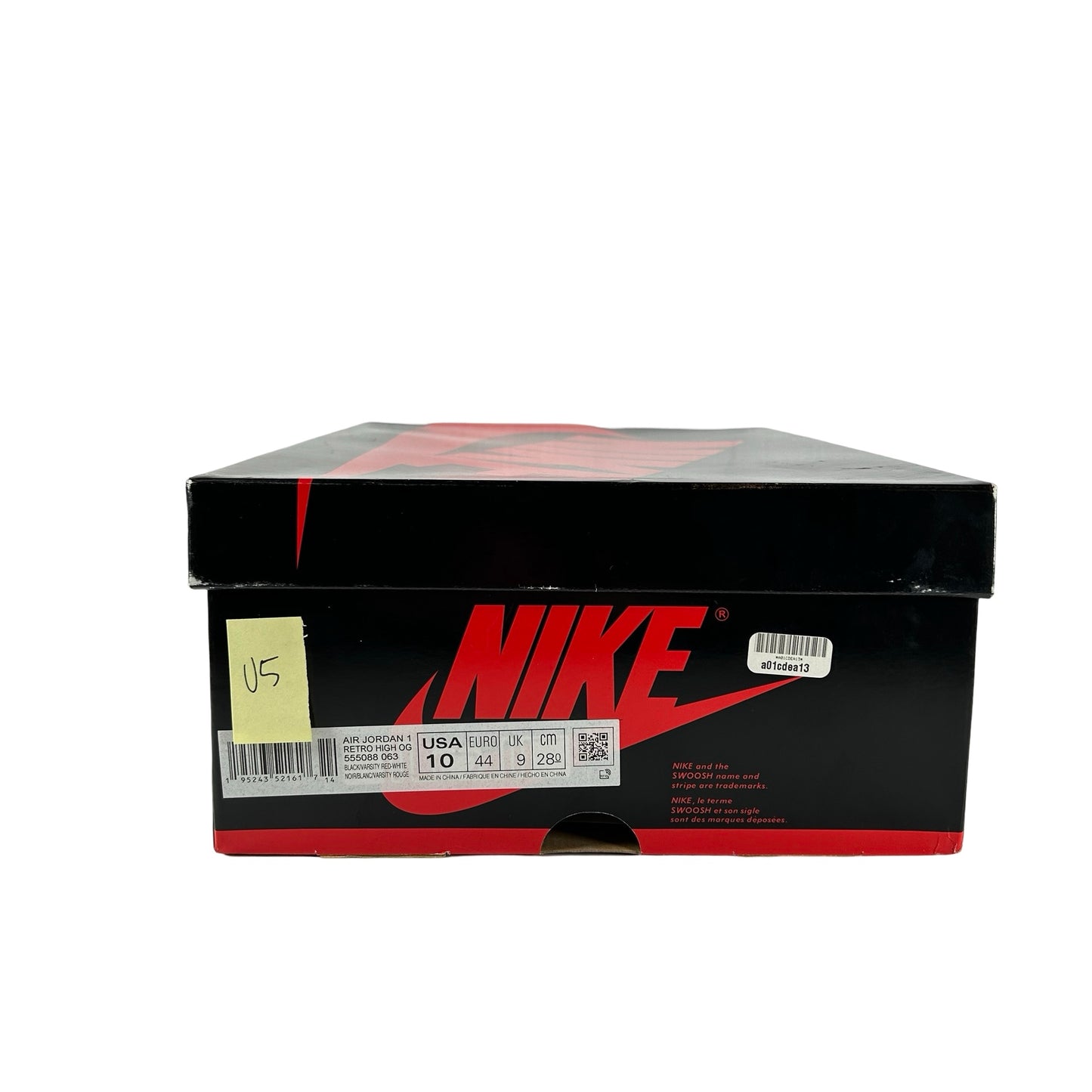 555088 063 Jordan 1 Retro High OG Patent Bred [USED] - 10 M (Used5)