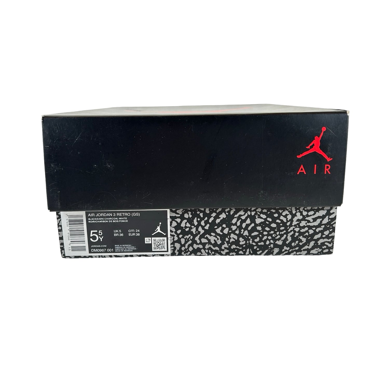 DM0967 001 Jordan 3 Retro Black Cat (2025) (GS) [USED] - 5.5 Y (Used)
