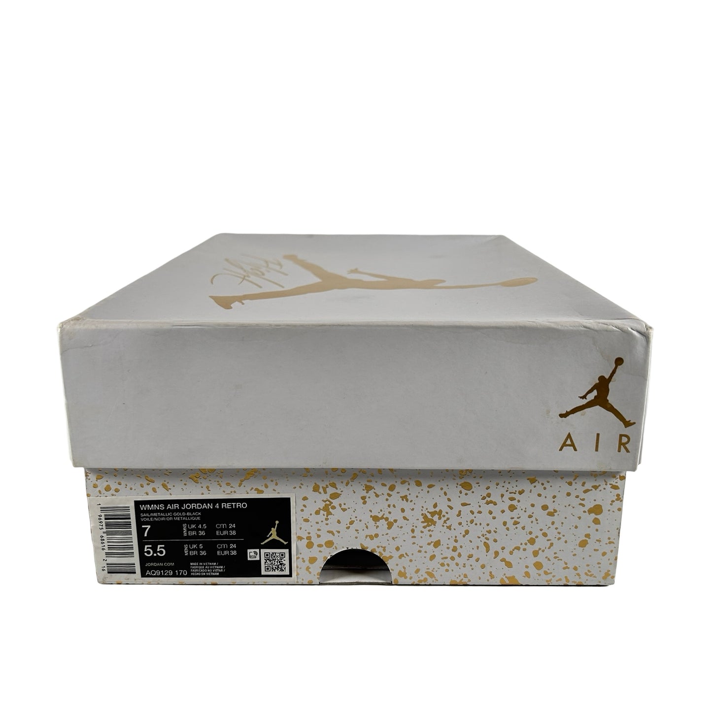 AQ9129 170 Jordan 4 Retro Metallic Gold (W) [USED] - 7 W (Used)