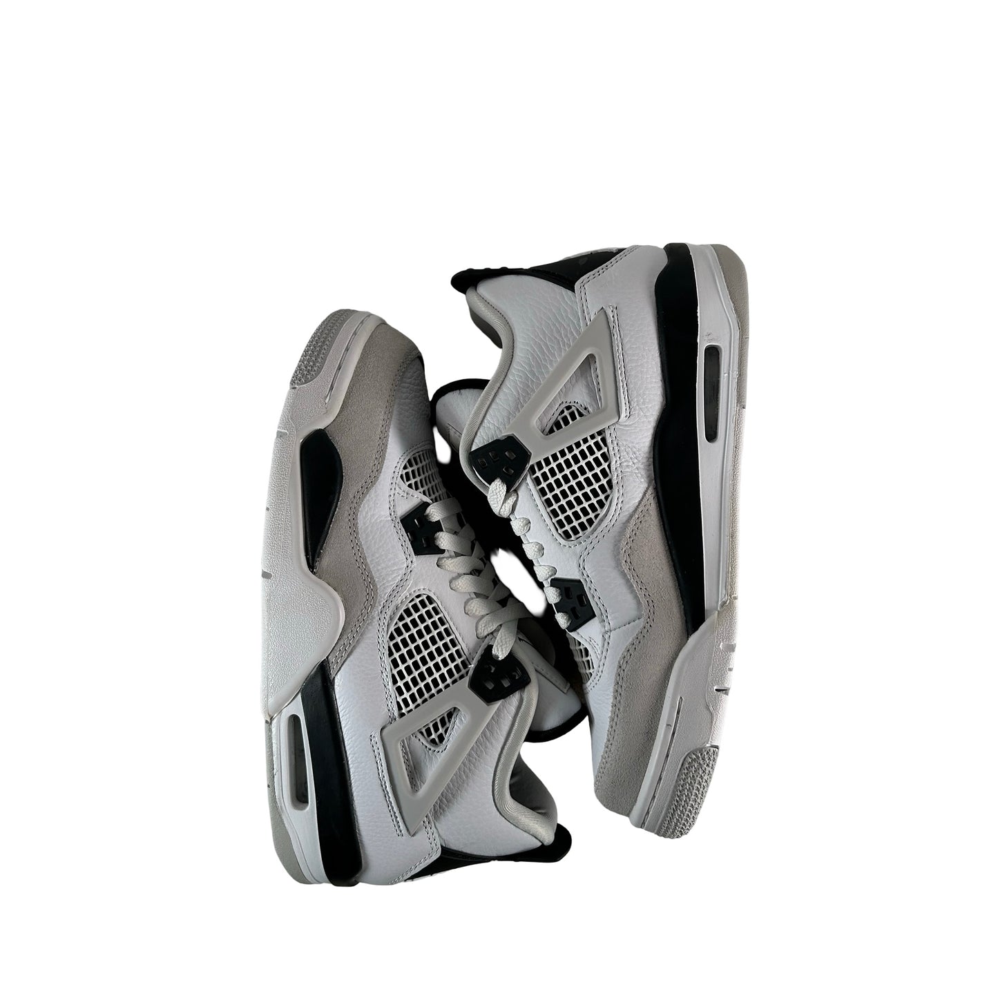 408452 111 Jordan 4 Retro Military Black (GS) [CONDITIONAL] - 7 Y (Glue Stain)