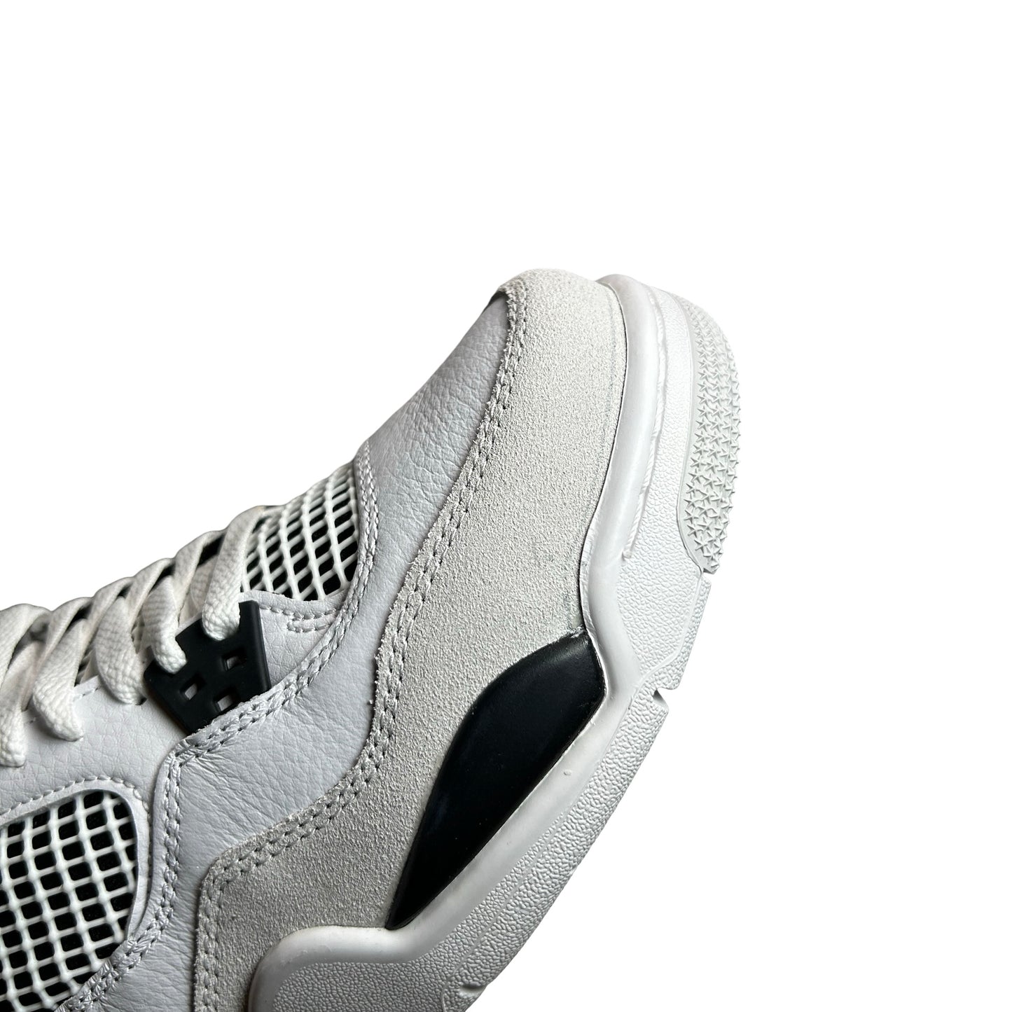 408452 111 Jordan 4 Retro Military Black (GS) [CONDITIONAL] - 7 Y (Glue Stain)