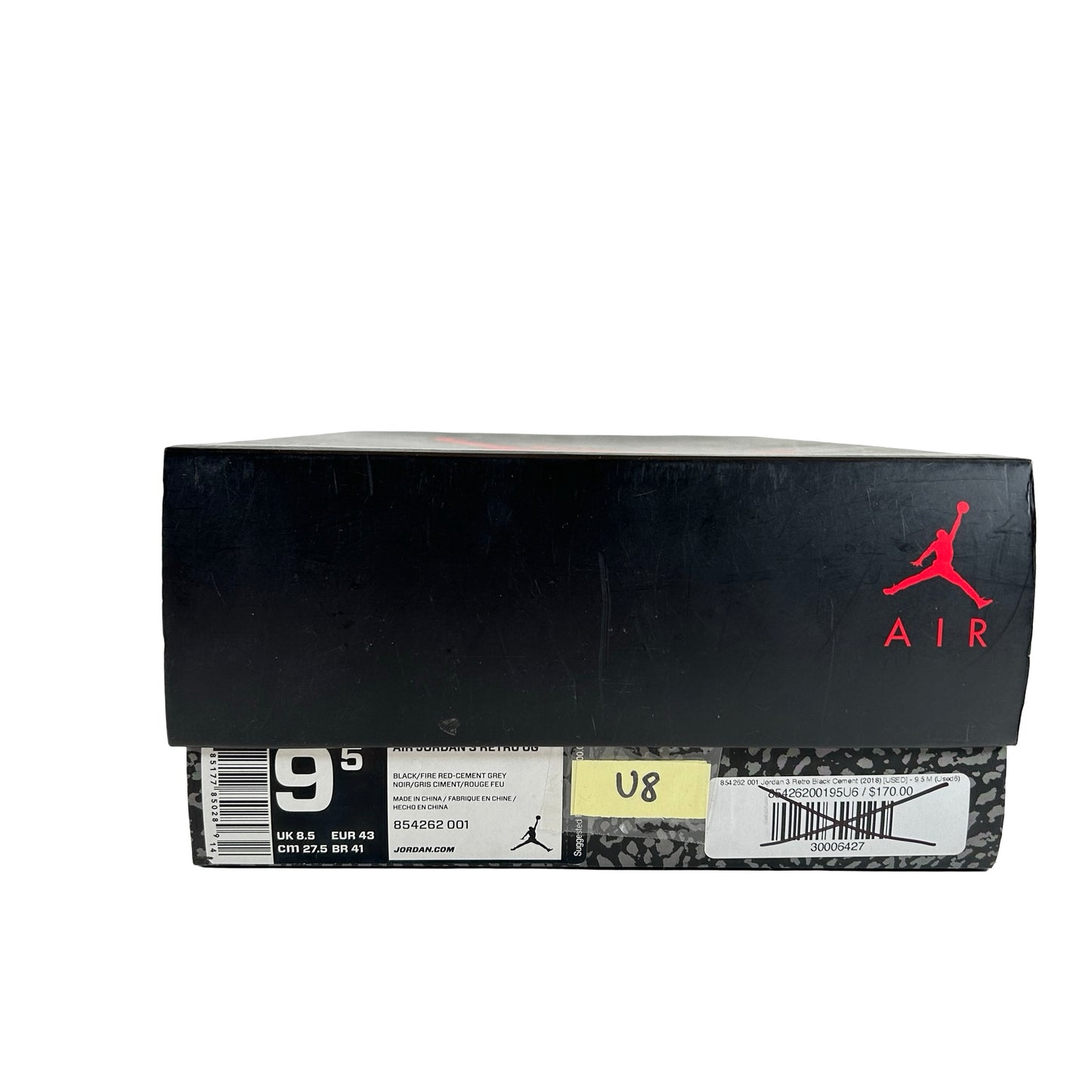 854262 001 Jordan 3 Retro Black Cement (2018) [USED] - 9.5 M (Used8)